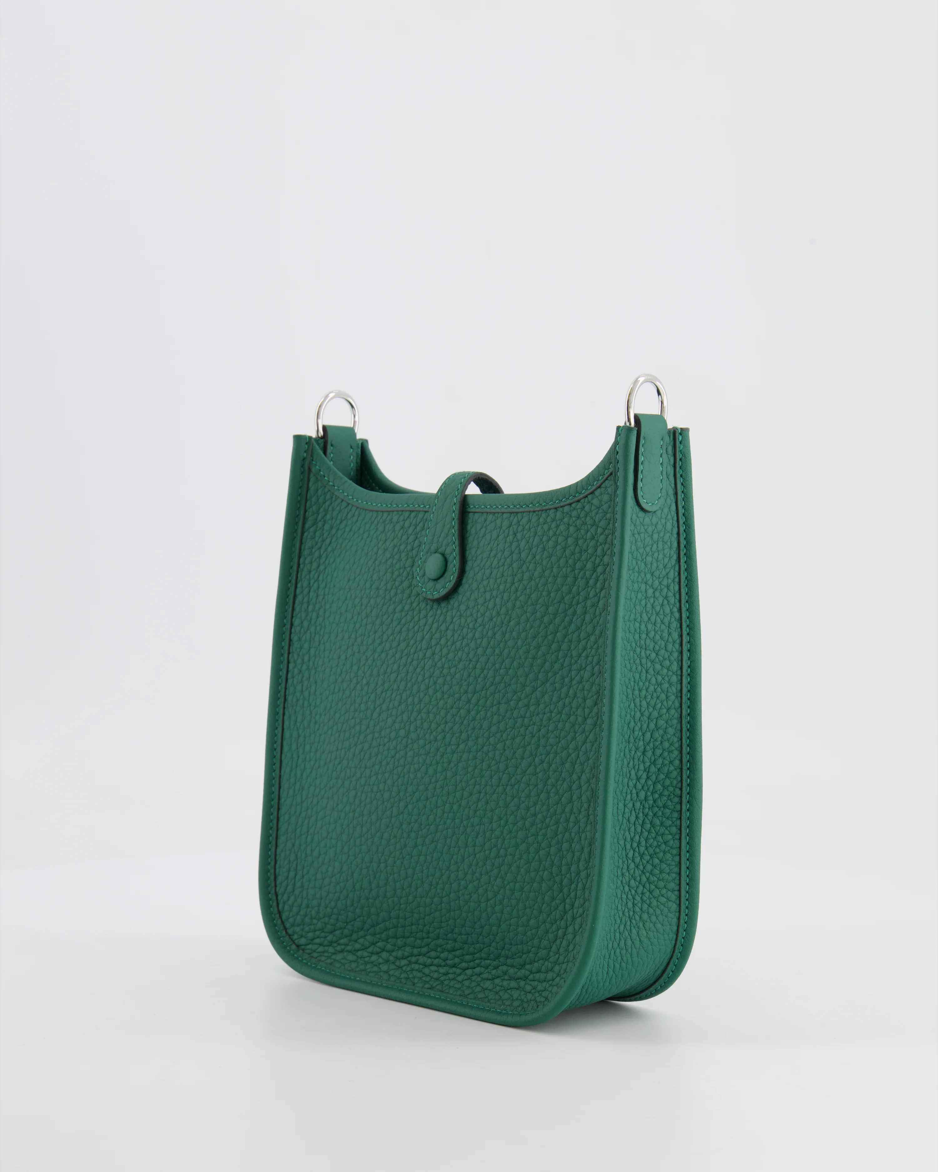 Hermès Mini Evelyne 16 Bag in Vert Moyen Clemence Leather with Palladium Hardware - Image 6
