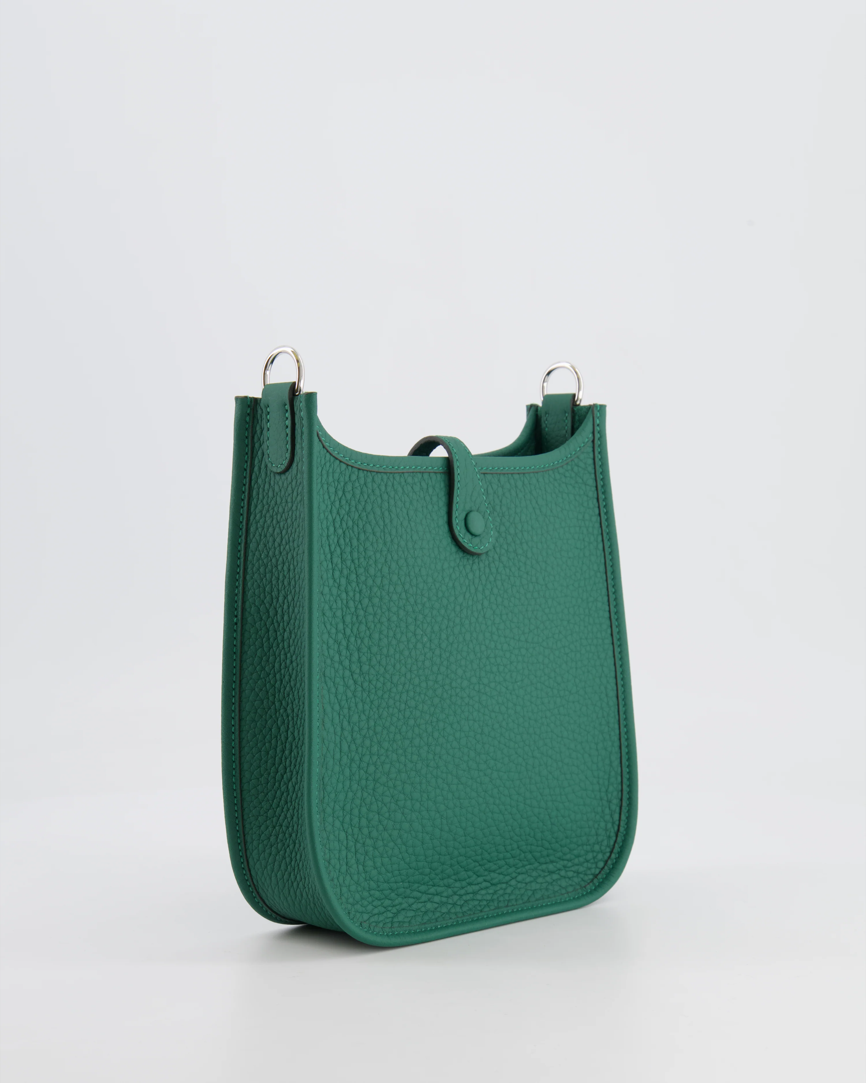 Hermès Mini Evelyne 16 Bag in Vert Moyen Clemence Leather with Palladium Hardware - Image 7