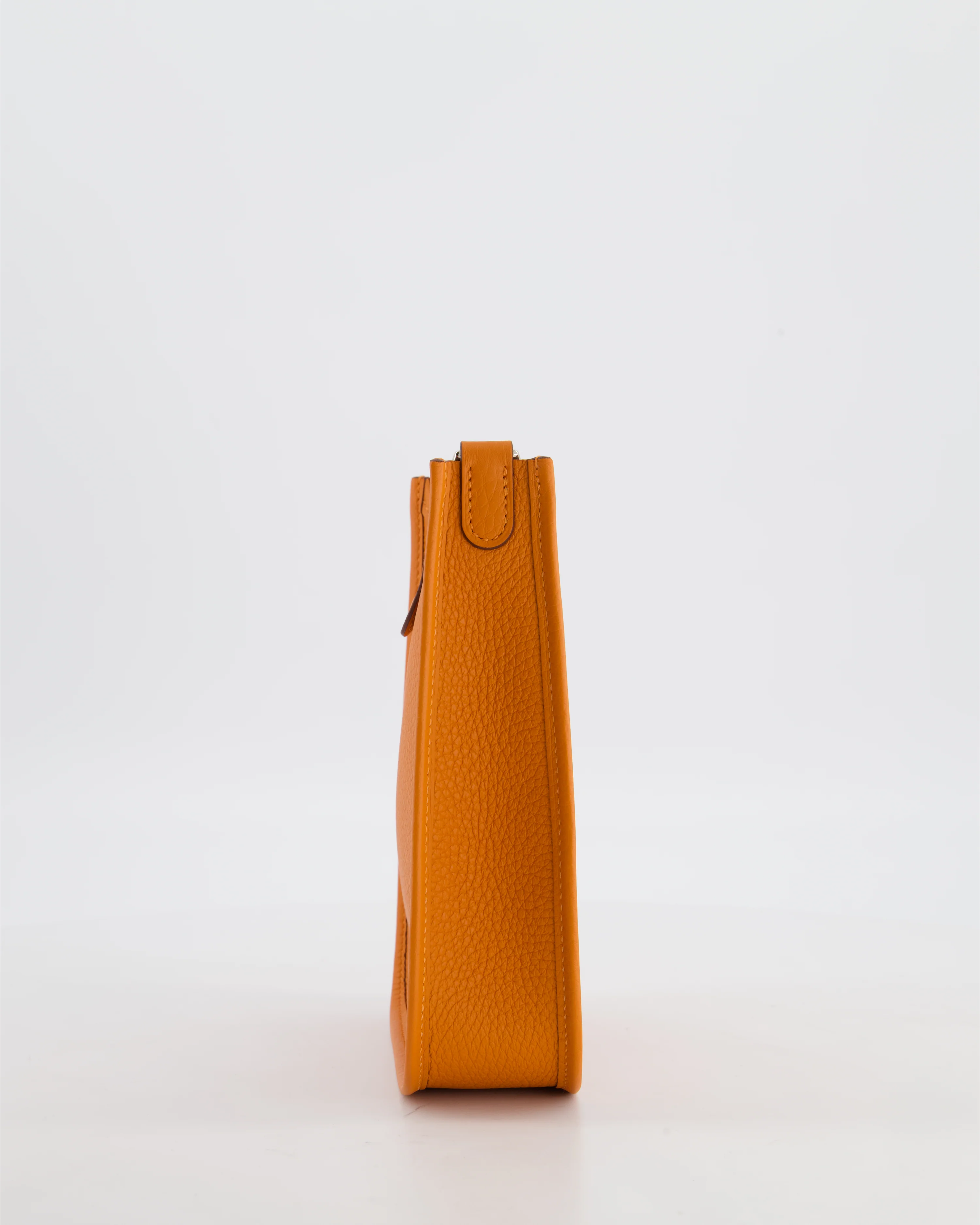 Hermès Mini Evelyne Bag in Orange Clemence Leather with Palladium Hardware - Image 4