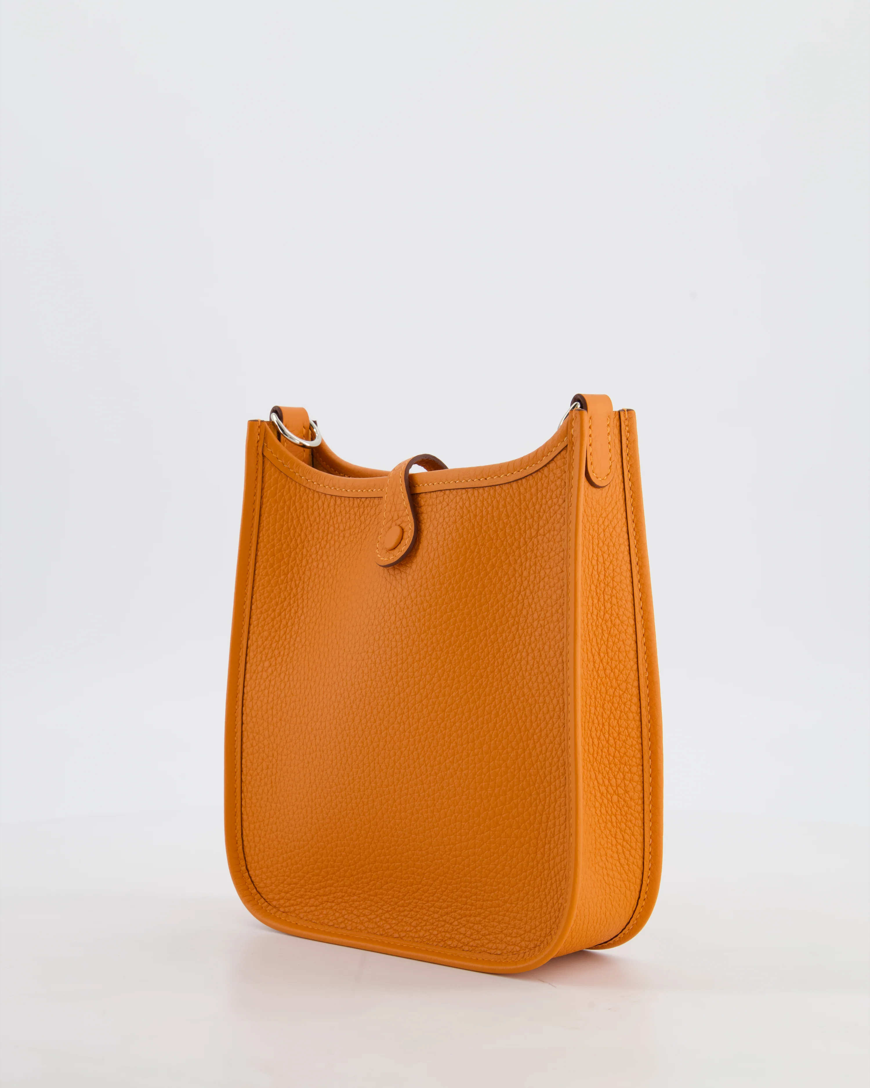 Hermès Mini Evelyne Bag in Orange Clemence Leather with Palladium Hardware - Image 5