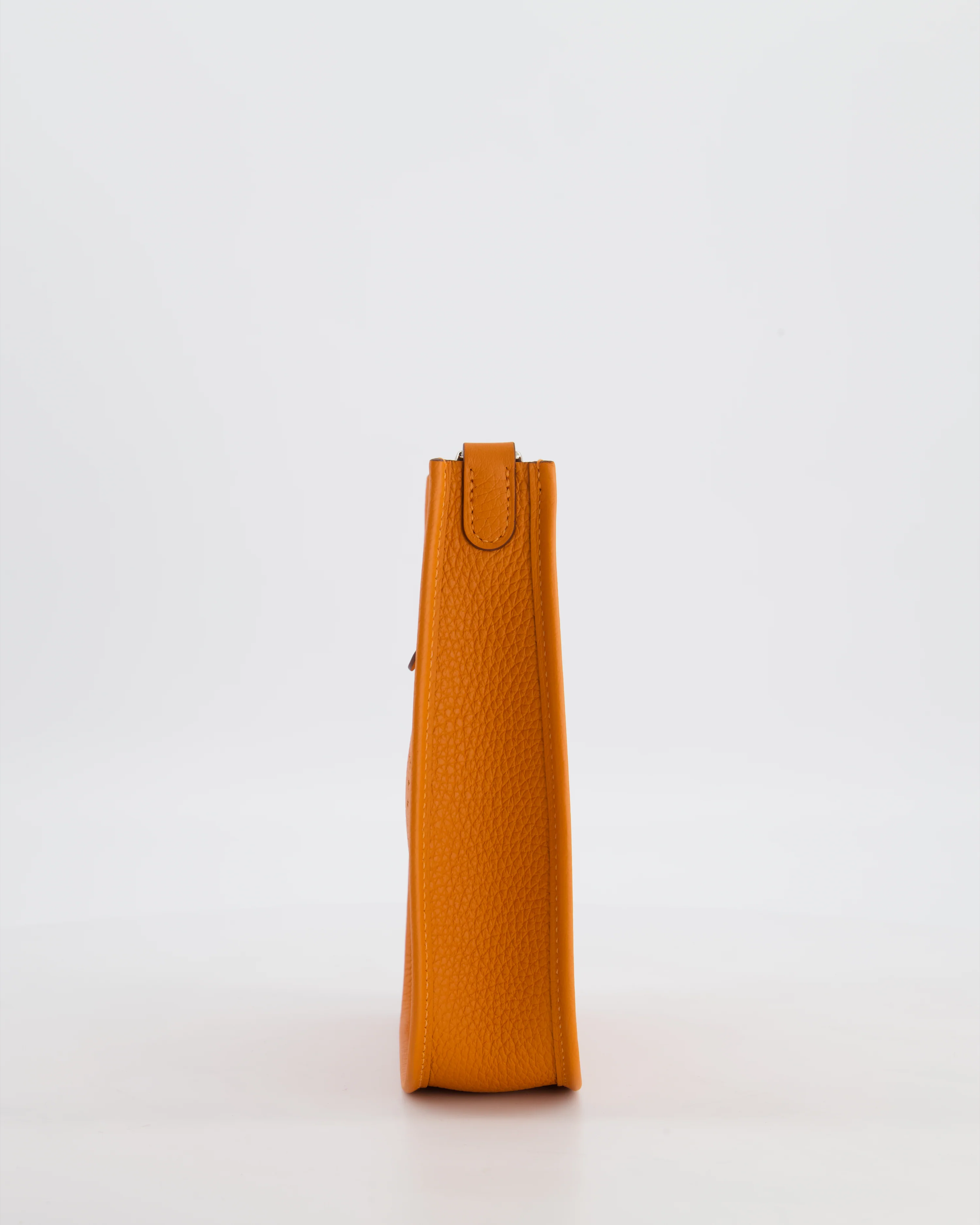 Hermès Mini Evelyne Bag in Orange Clemence Leather with Palladium Hardware - Image 8