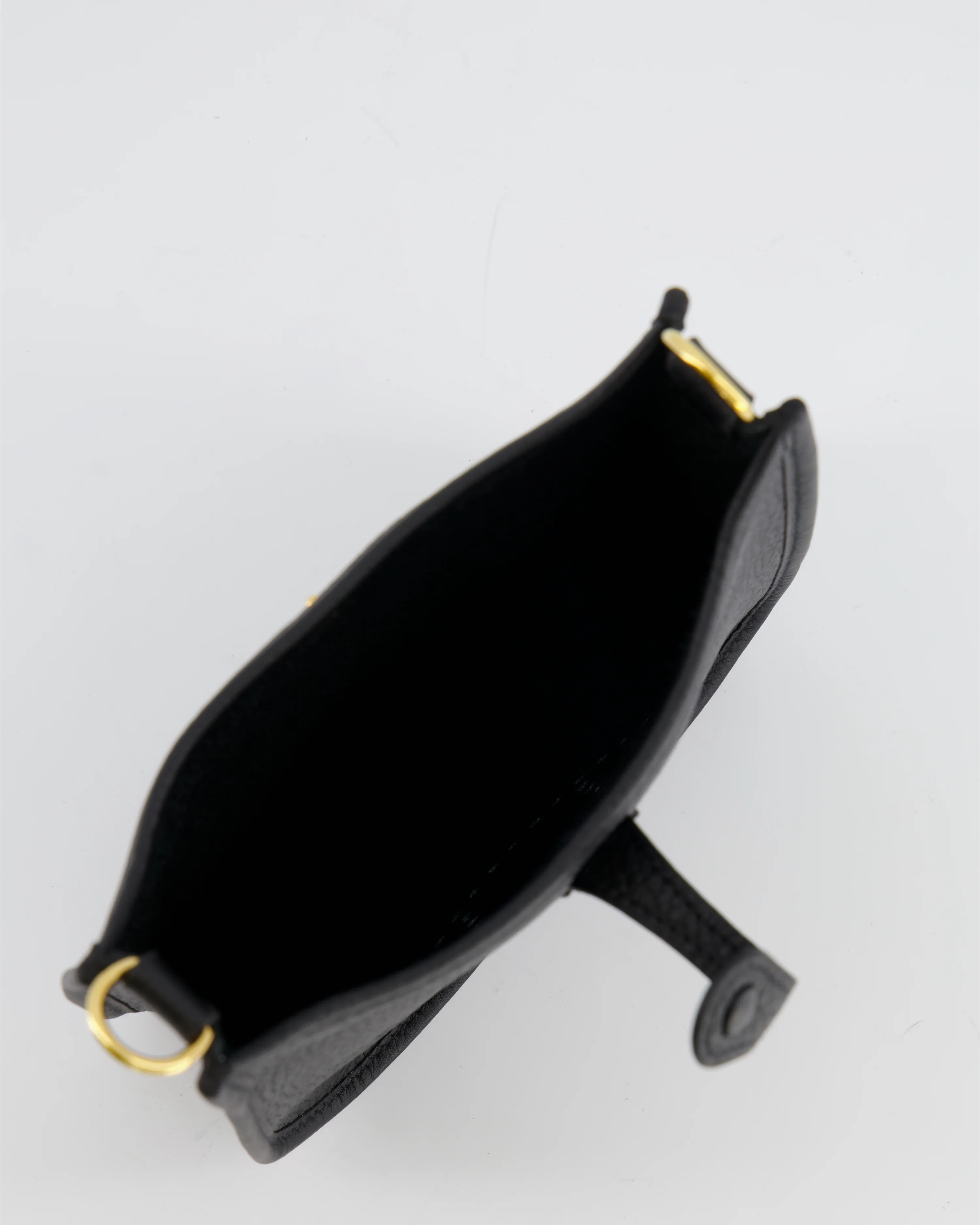 Hermès Mini Evelyne Bag in Black Clemence Leather with Gold Hardware - Image 16