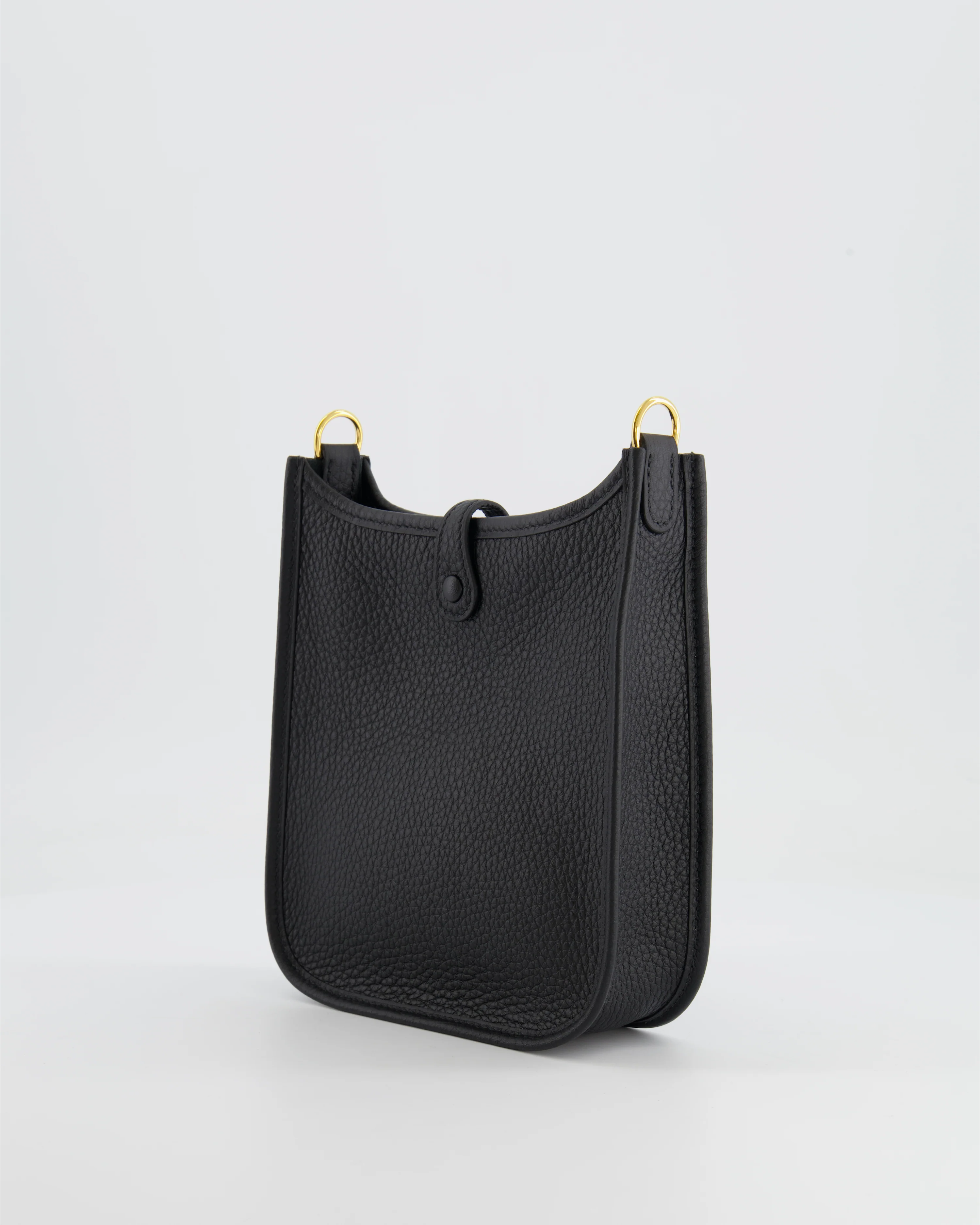 Hermès Mini Evelyne Bag in Black Clemence Leather with Gold Hardware - Image 5