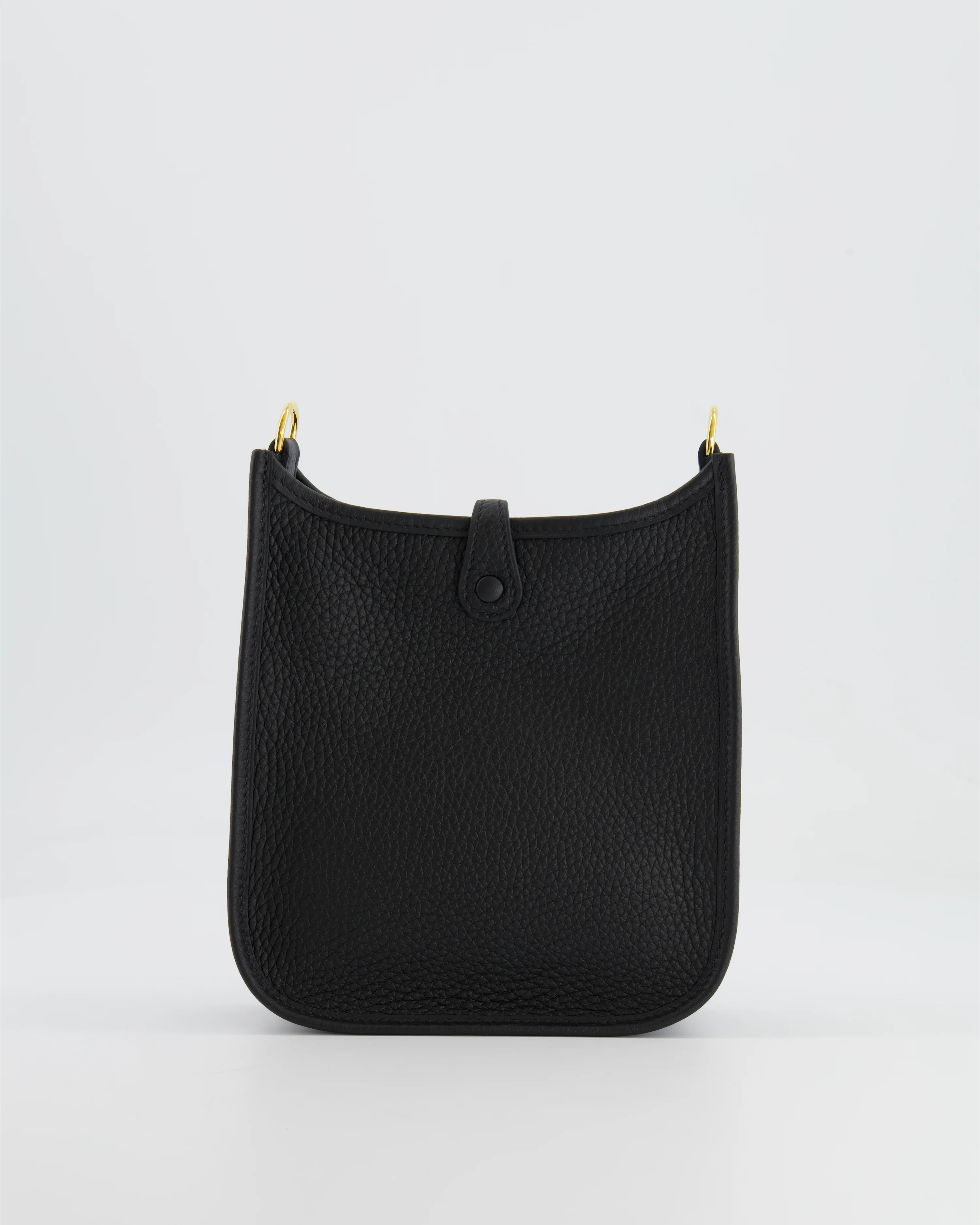 Hermès Mini Evelyne Bag in Black Clemence Leather with Gold Hardware - Image 6