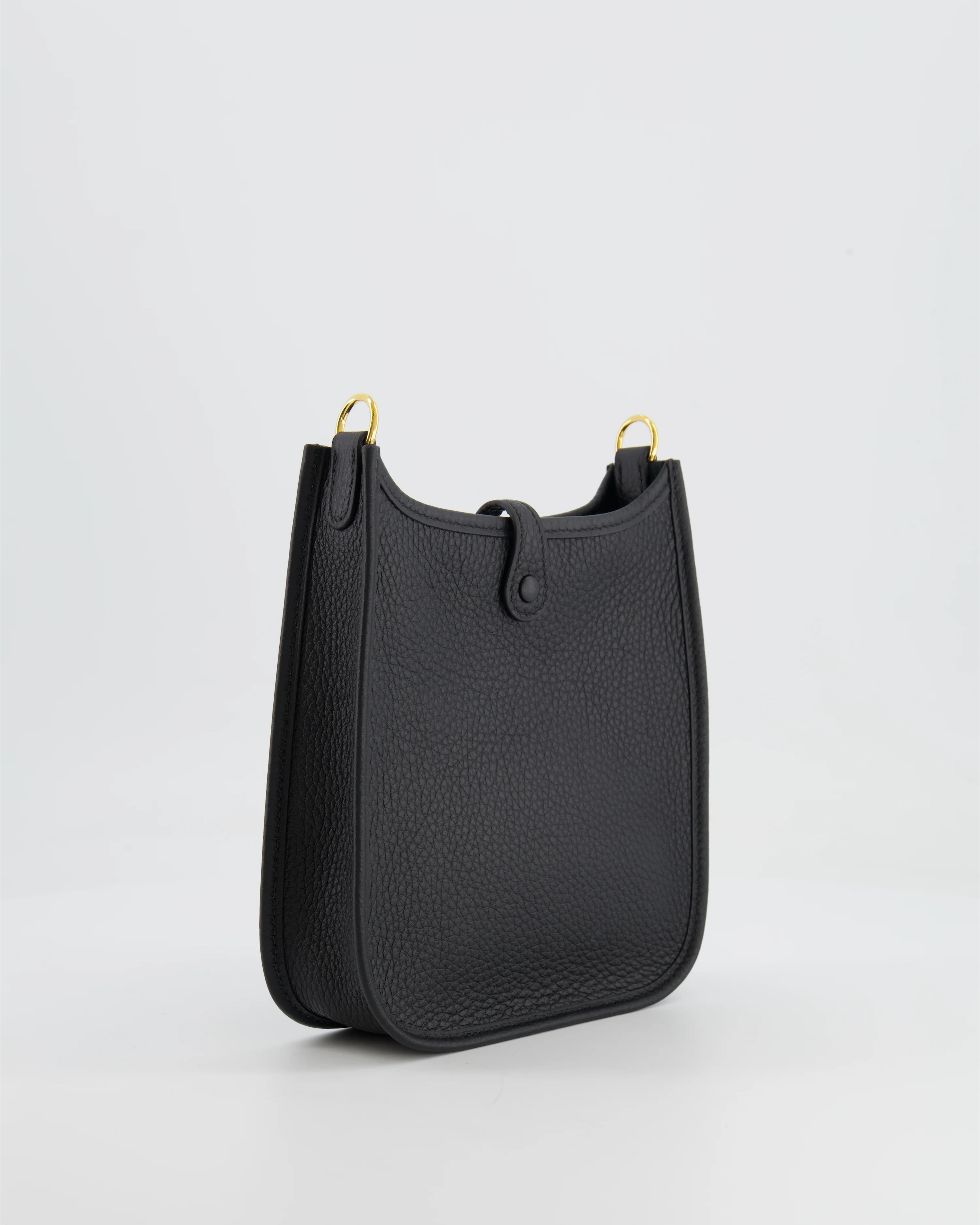 Hermès Mini Evelyne Bag in Black Clemence Leather with Gold Hardware - Image 7