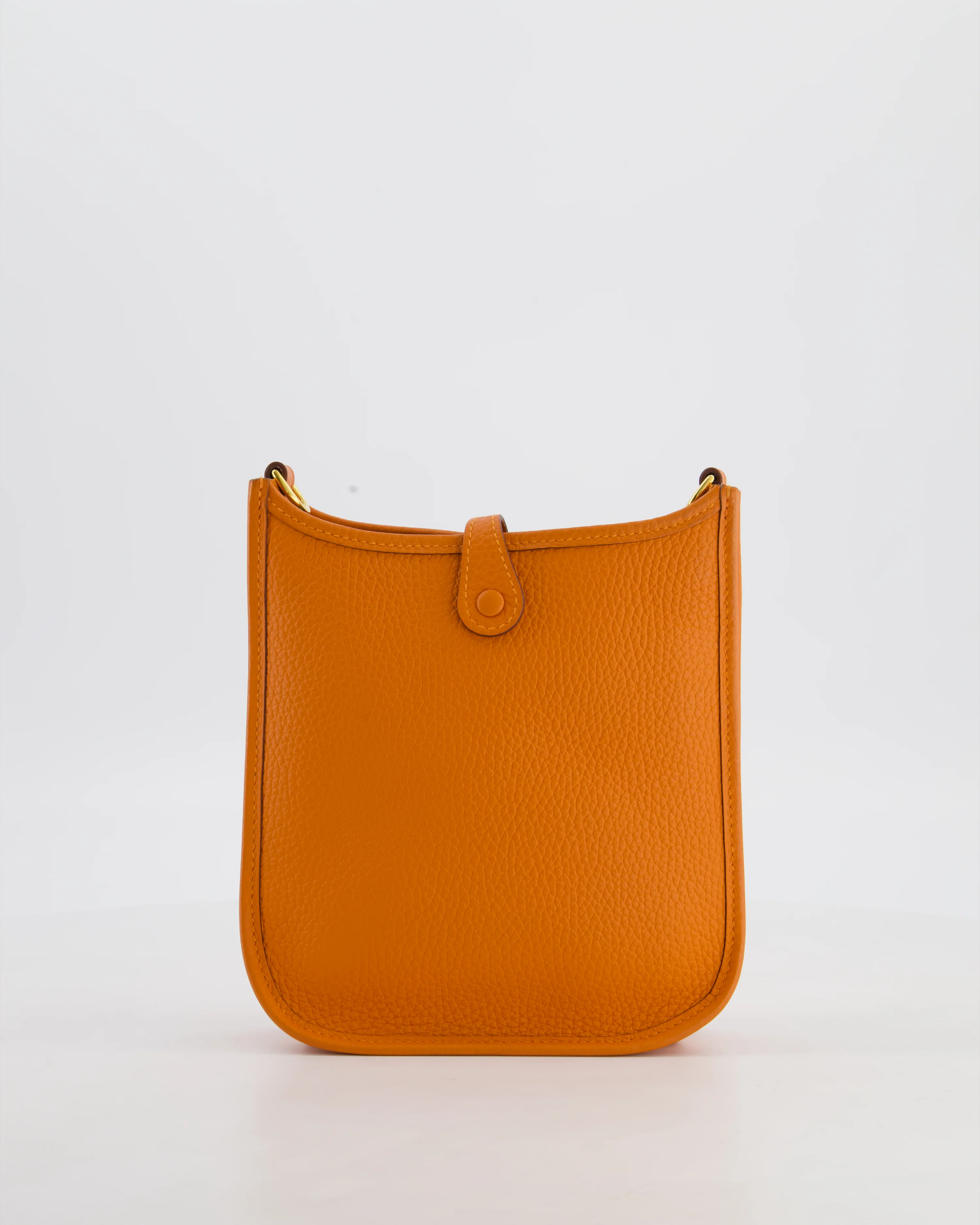 Hermès Mini Evelyne Bag in Orange Clemence Leather with Gold Hardware - Image 5