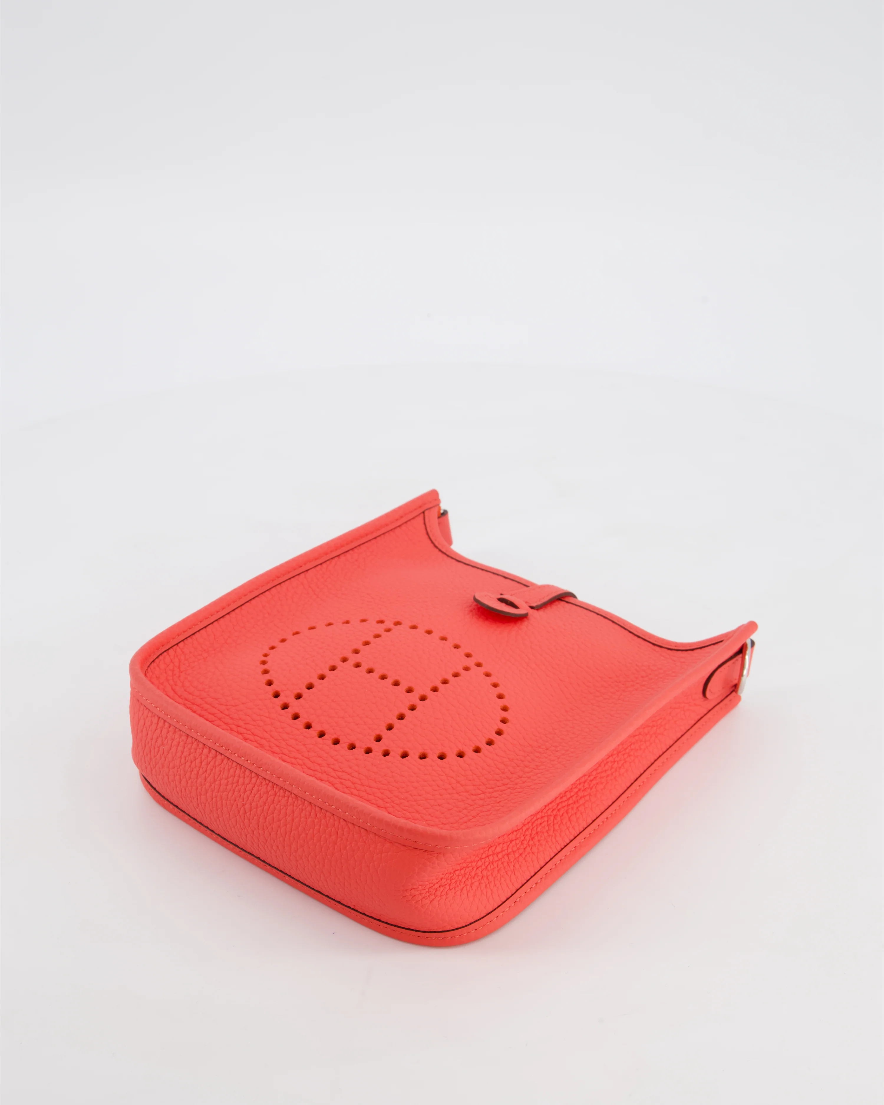 Hermès Mini Evelyne Bag in Rose Texas Clemence Leather with Palladium Hardware - Image 20