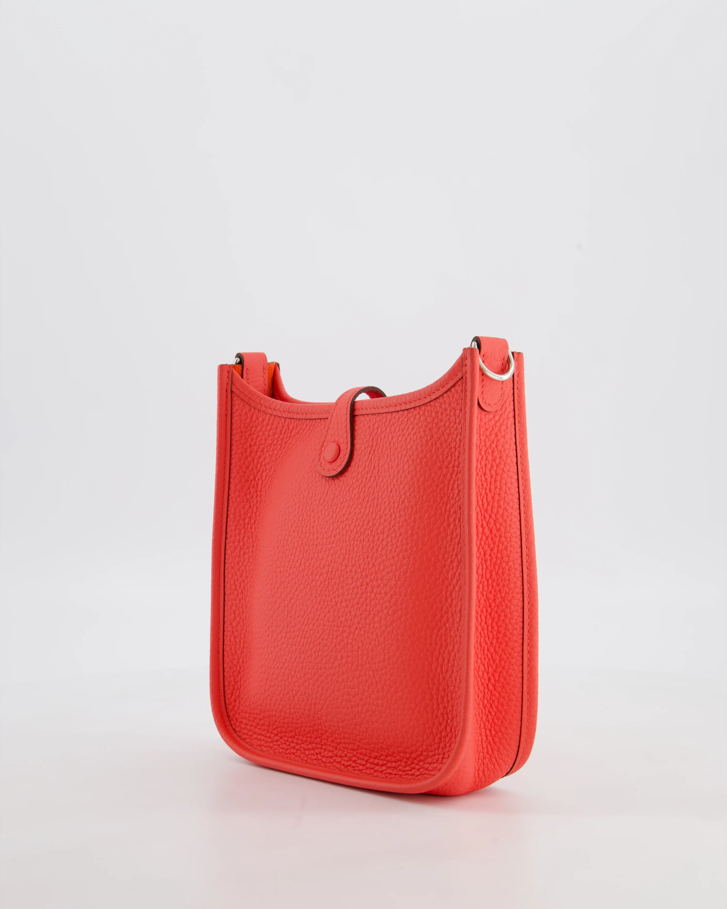 Hermès Mini Evelyne Bag in Rose Texas Clemence Leather with Palladium Hardware - Image 7
