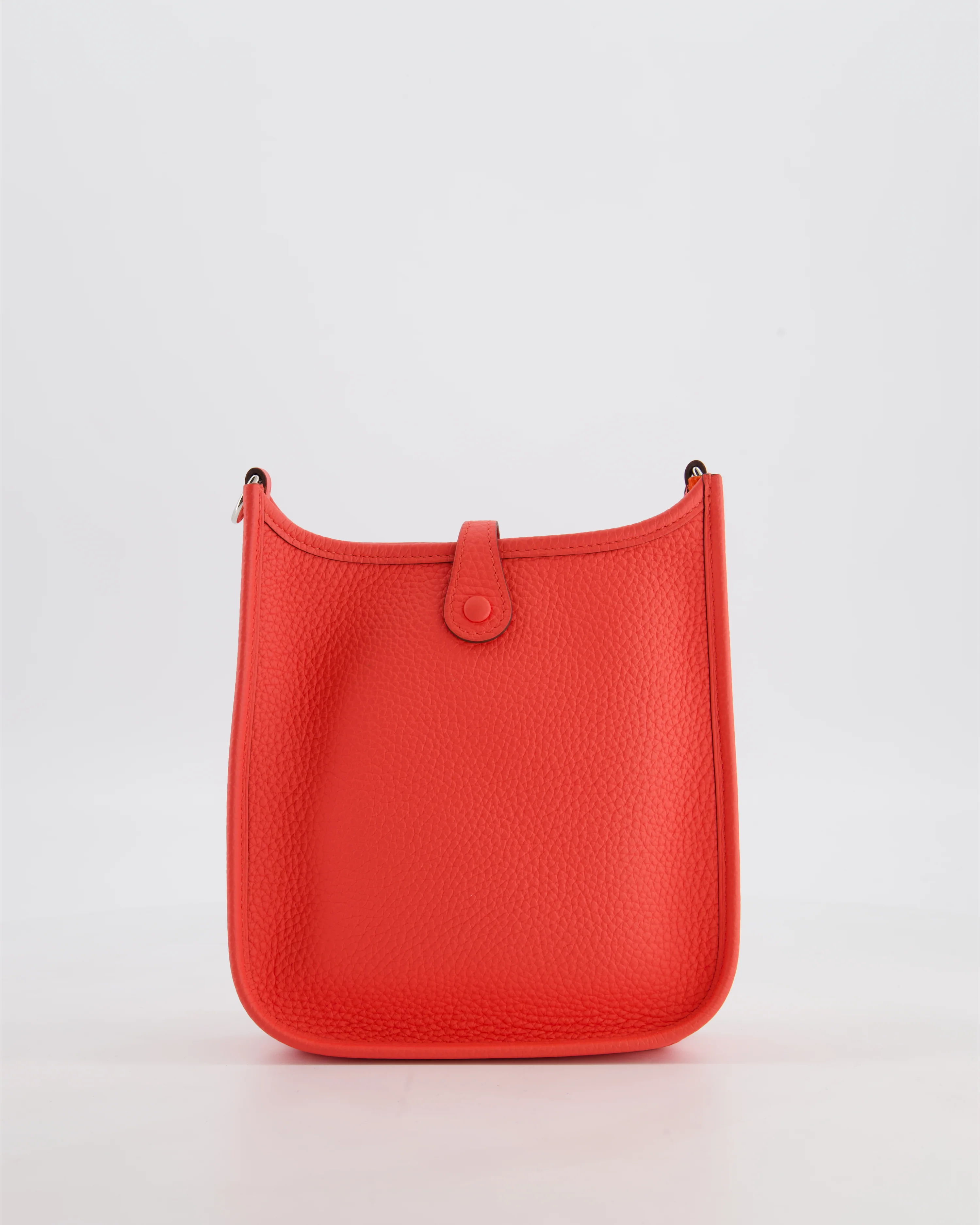 Hermès Mini Evelyne Bag in Rose Texas Clemence Leather with Palladium Hardware - Image 8