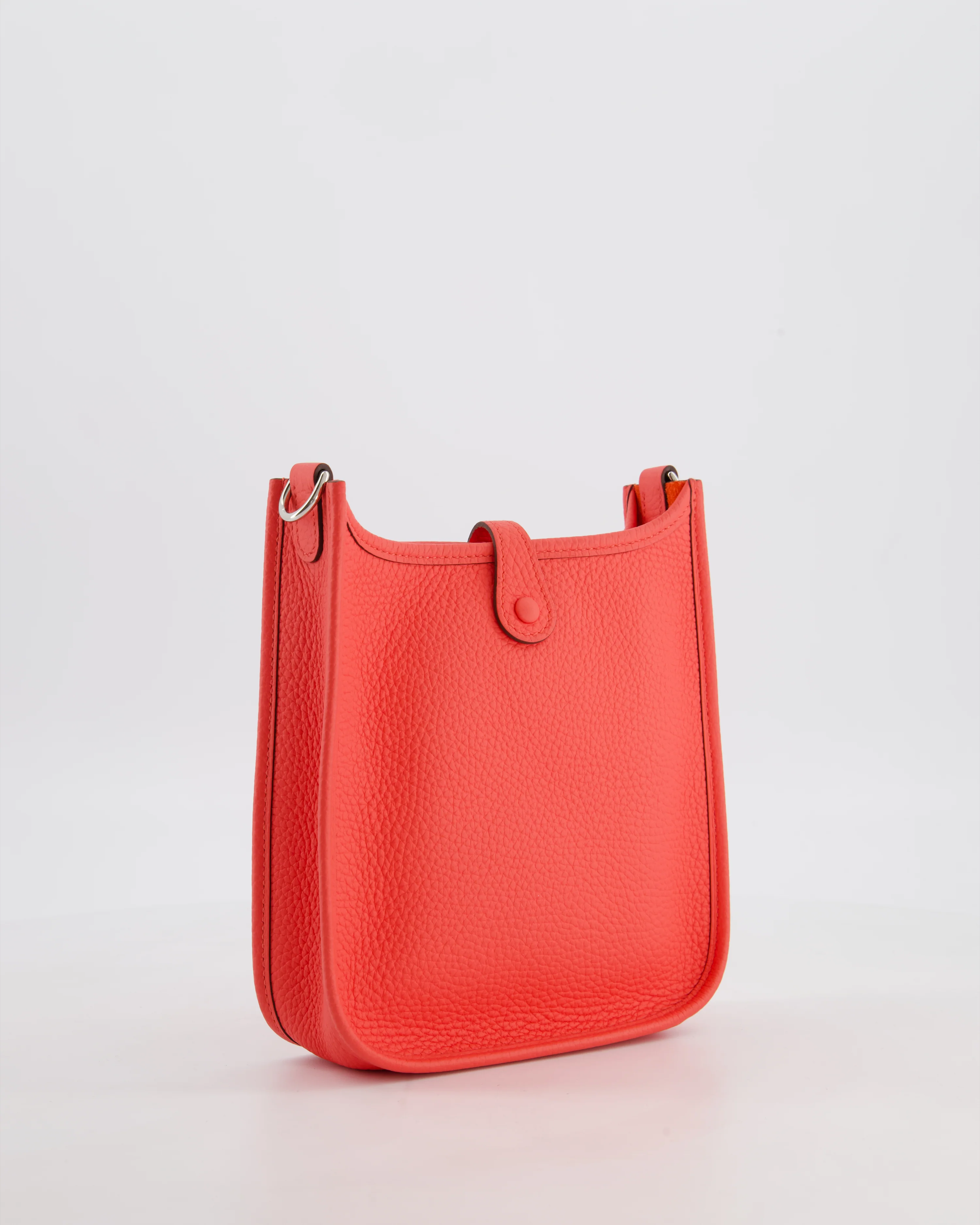 Hermès Mini Evelyne Bag in Rose Texas Clemence Leather with Palladium Hardware - Image 9