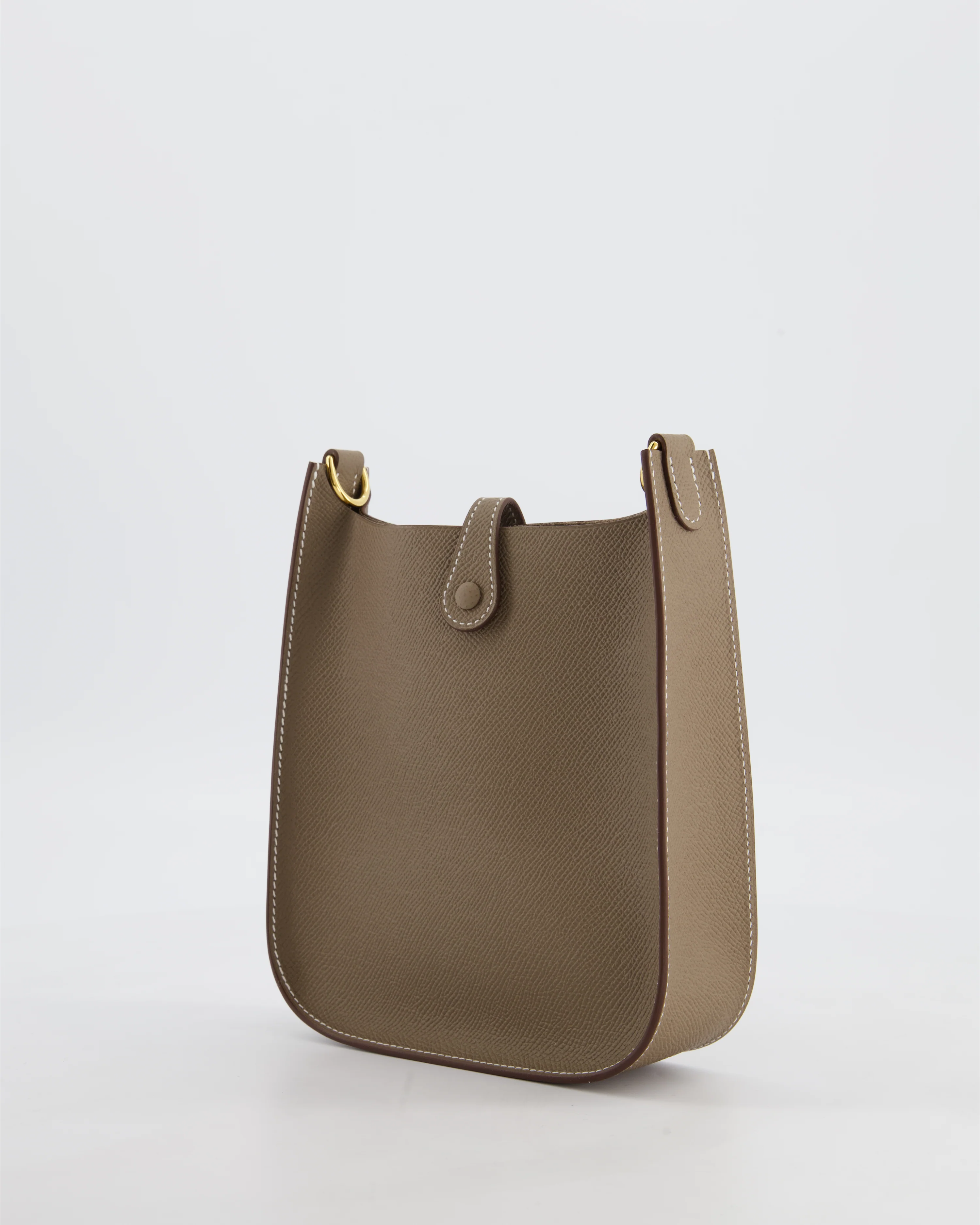 Hermès Mini Evelyne Sellier Bag in Etoupe Epsom Leather with Gold Hardware - Image 5