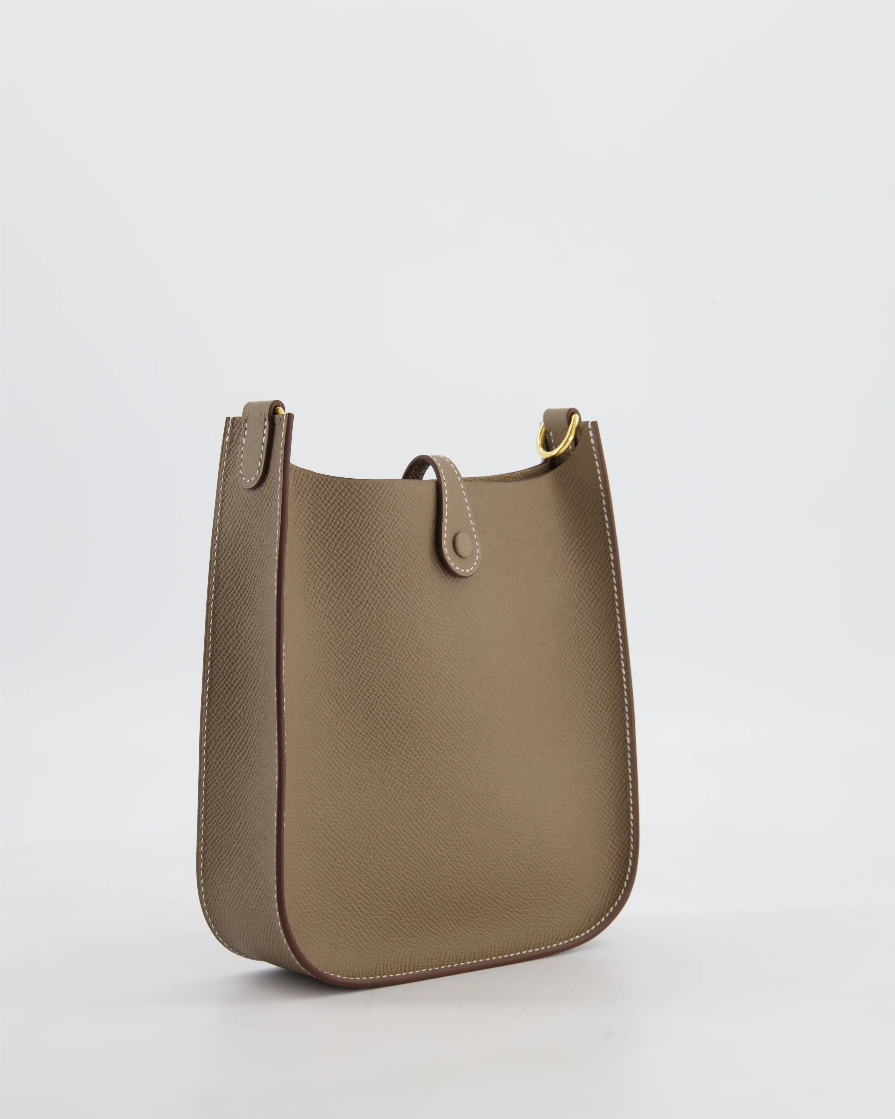 Hermès Mini Evelyne Sellier Bag in Etoupe Epsom Leather with Gold Hardware - Image 7
