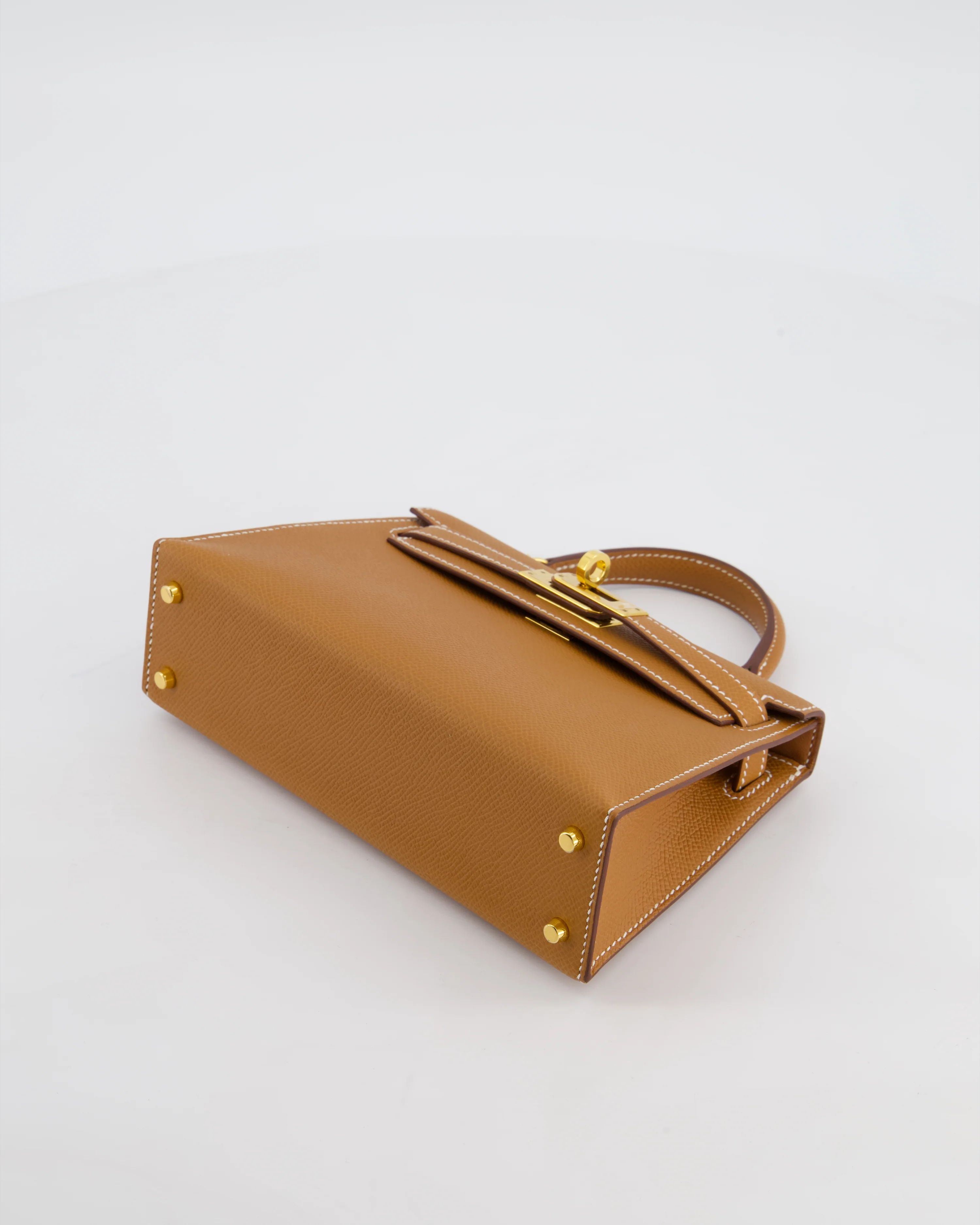 Hermès Mini Kelly II 20 Bag in Gold Epsom Leather with Gold Hardware - Image 20
