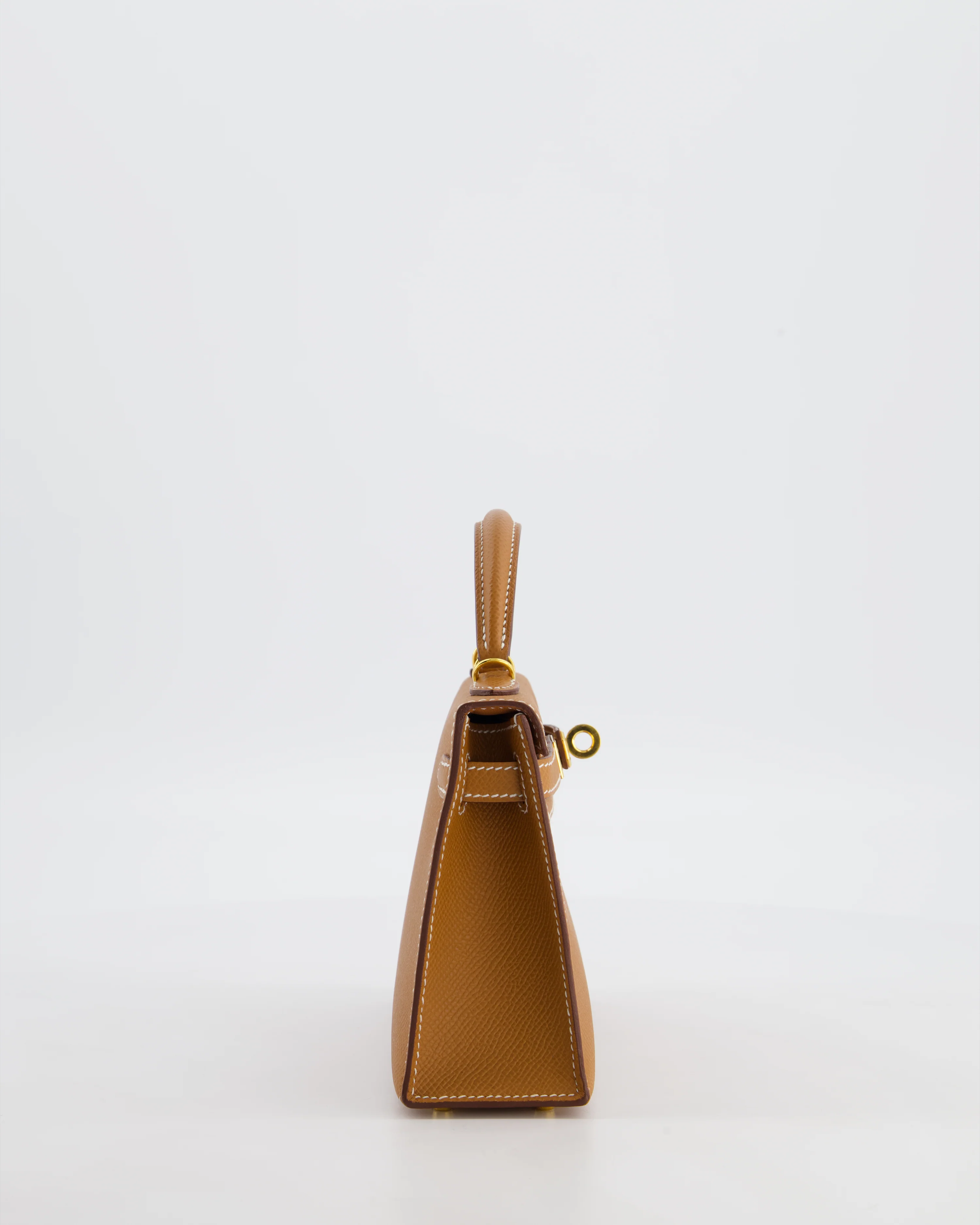 Hermès Mini Kelly II 20 Bag in Gold Epsom Leather with Gold Hardware - Image 4