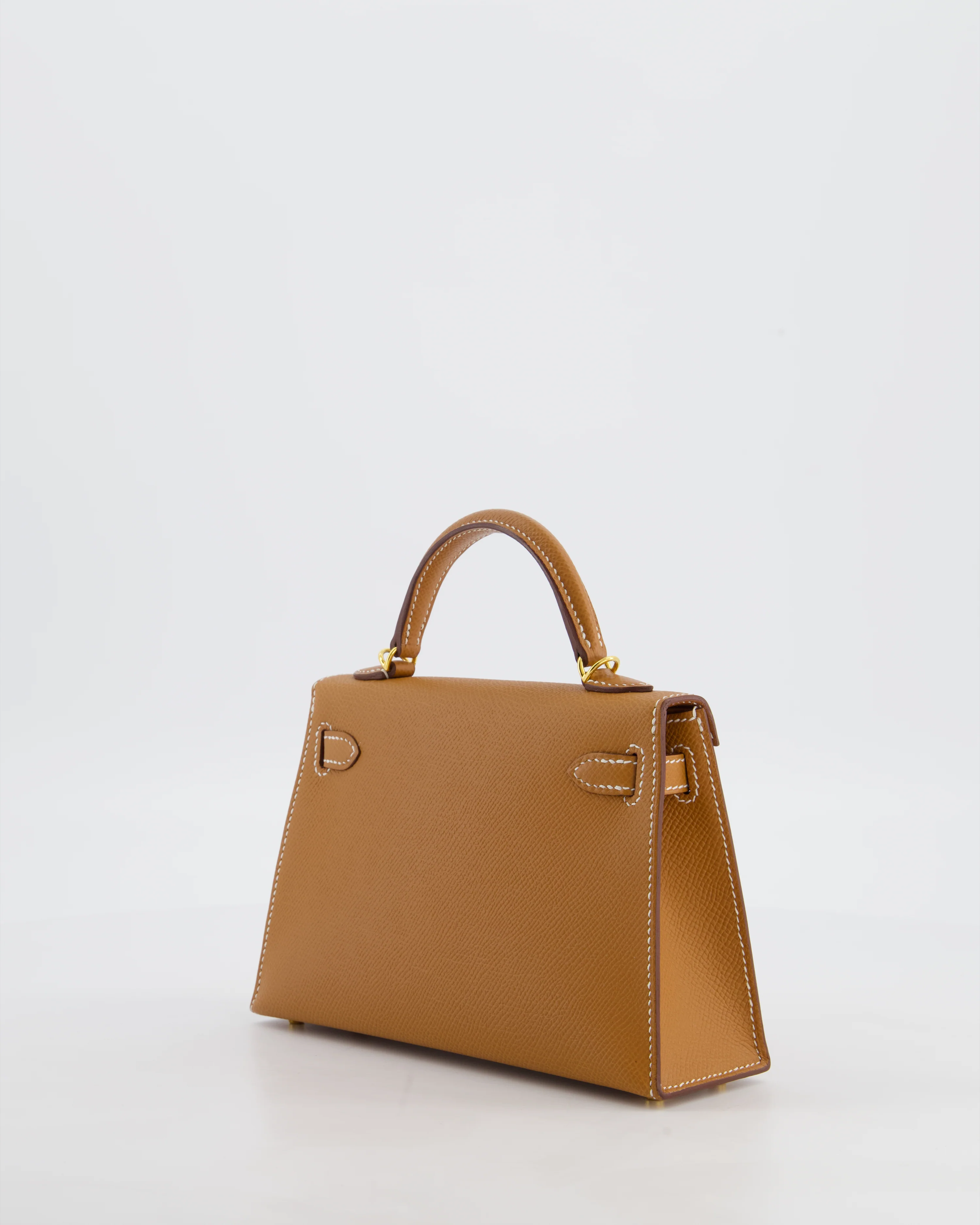 Hermès Mini Kelly II 20 Bag in Gold Epsom Leather with Gold Hardware - Image 5