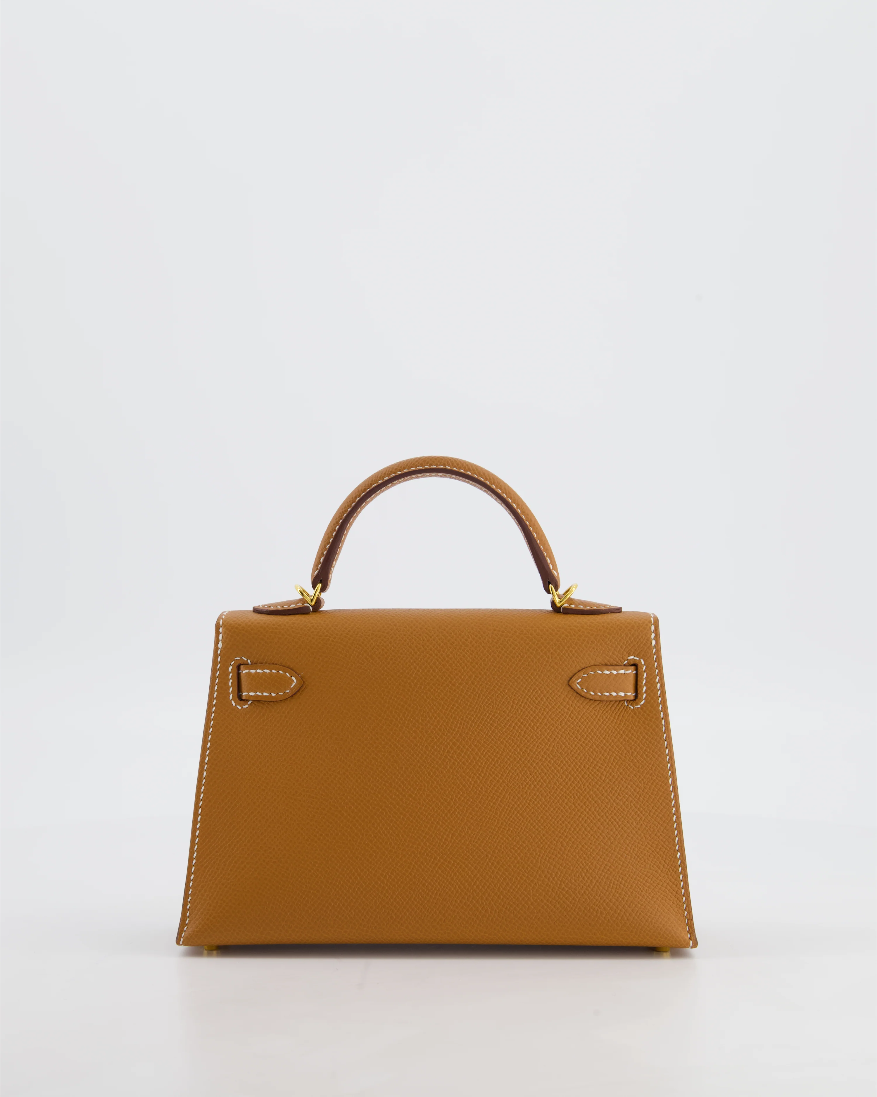 Hermès Mini Kelly II 20 Bag in Gold Epsom Leather with Gold Hardware - Image 6