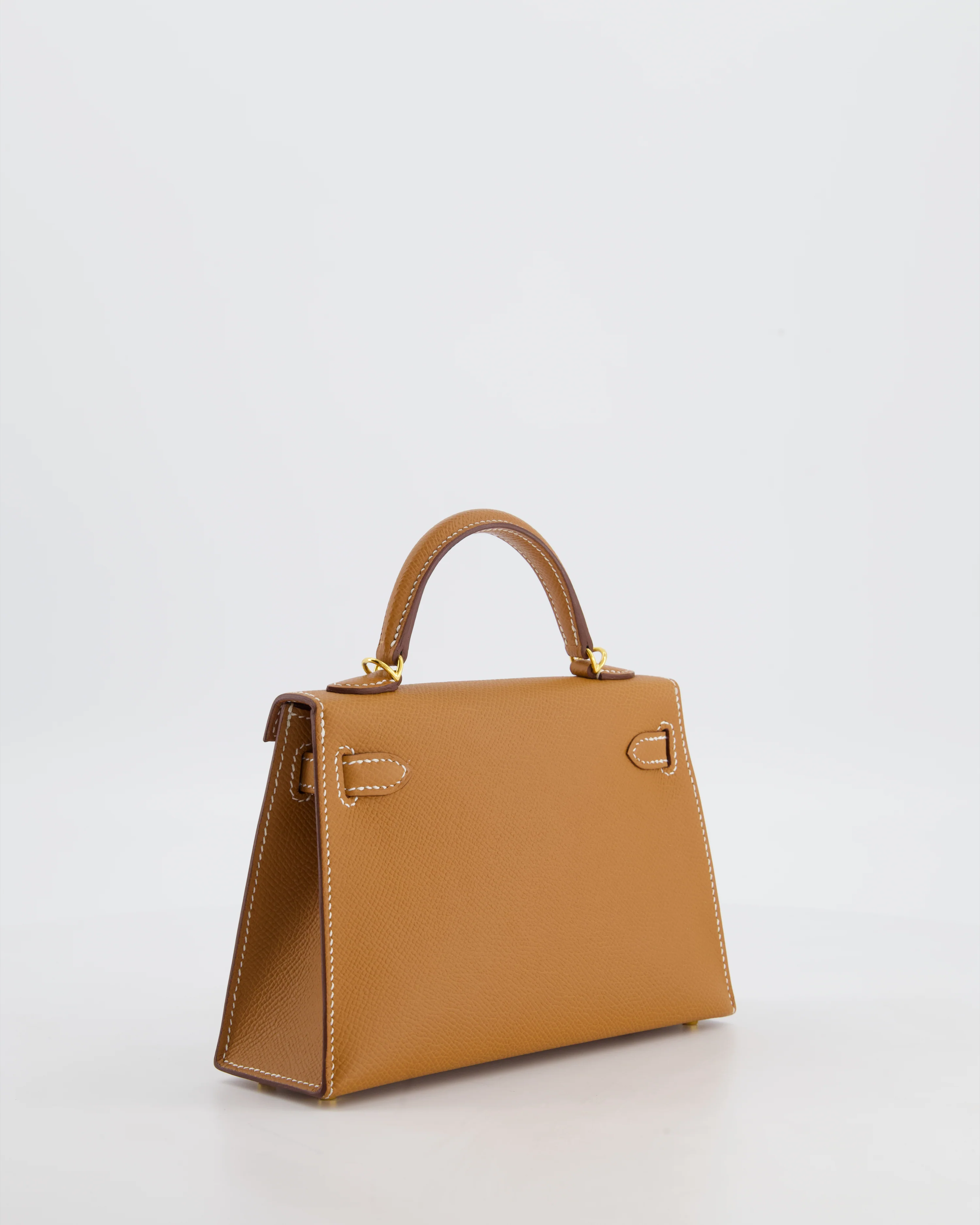 Hermès Mini Kelly II 20 Bag in Gold Epsom Leather with Gold Hardware - Image 7