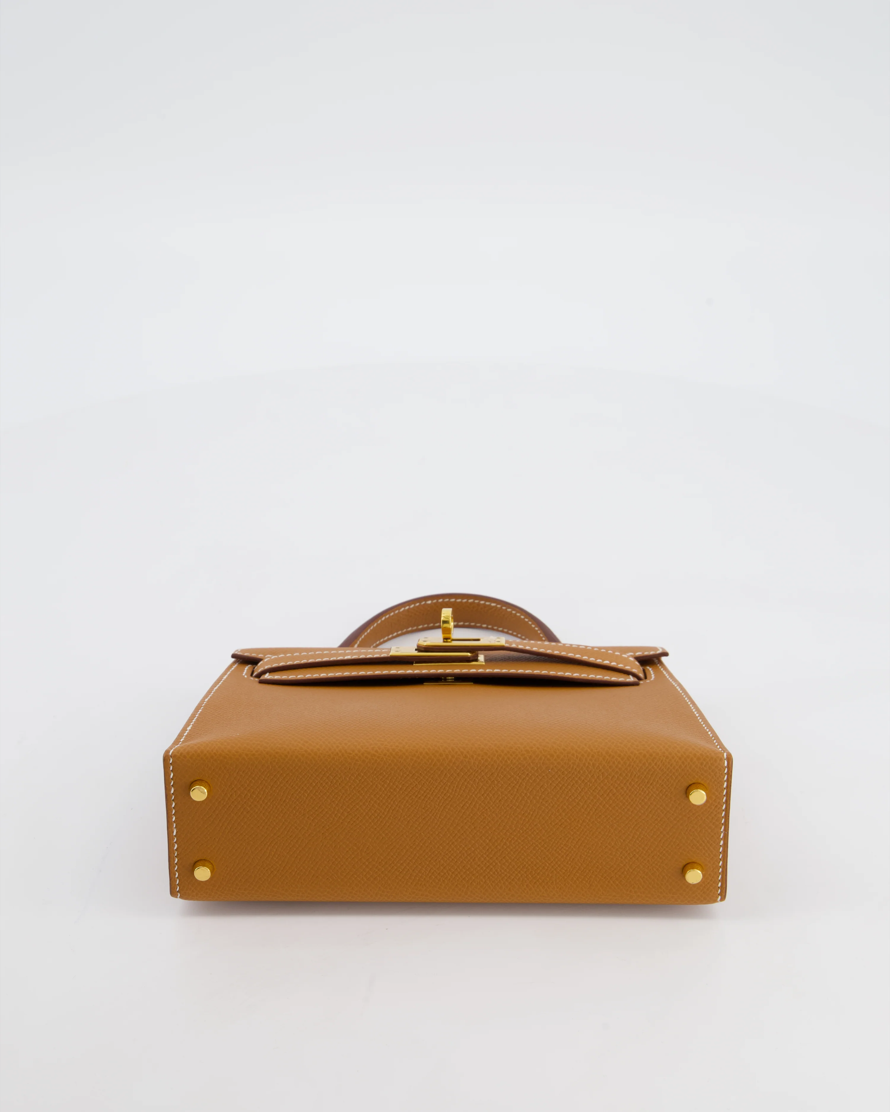 Hermès Mini Kelly II 20 Bag in Gold Epsom Leather with Gold Hardware - Image 19
