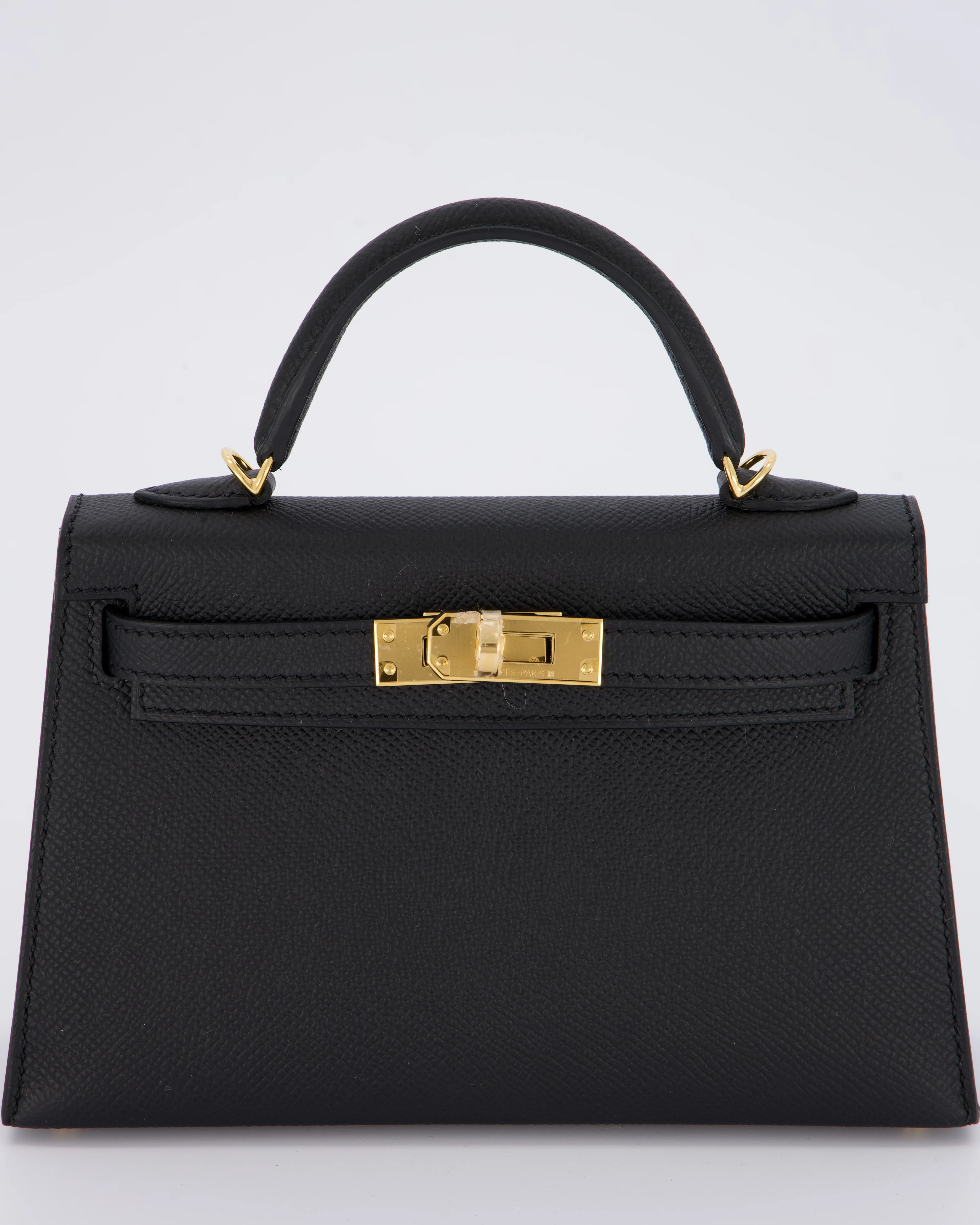*HOT* Hermès Mini Kelly II 20 Bag in Noir Epsom Leather with Gold Hardware - Image 12