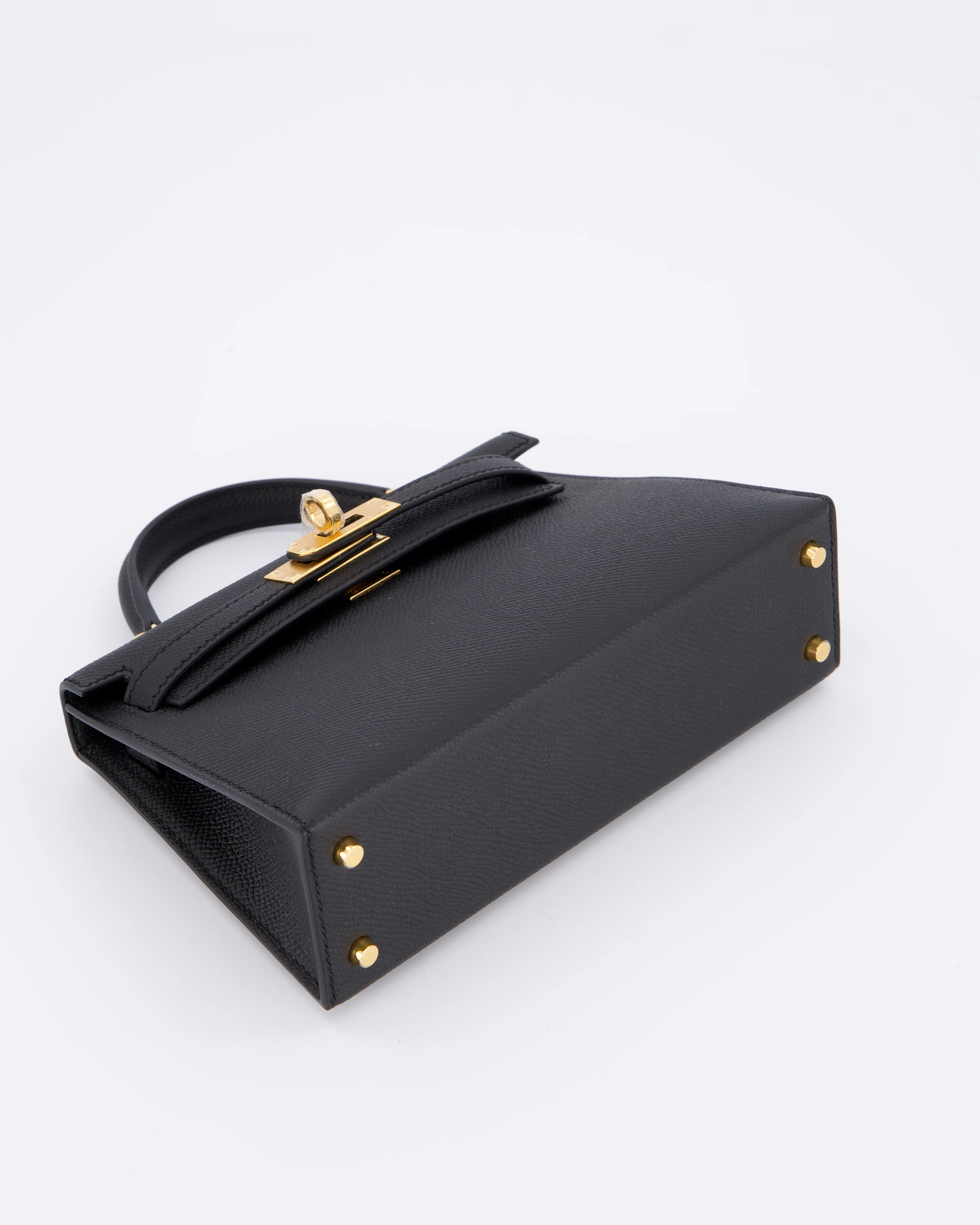 *HOT* Hermès Mini Kelly II 20 Bag in Noir Epsom Leather with Gold Hardware - Image 17