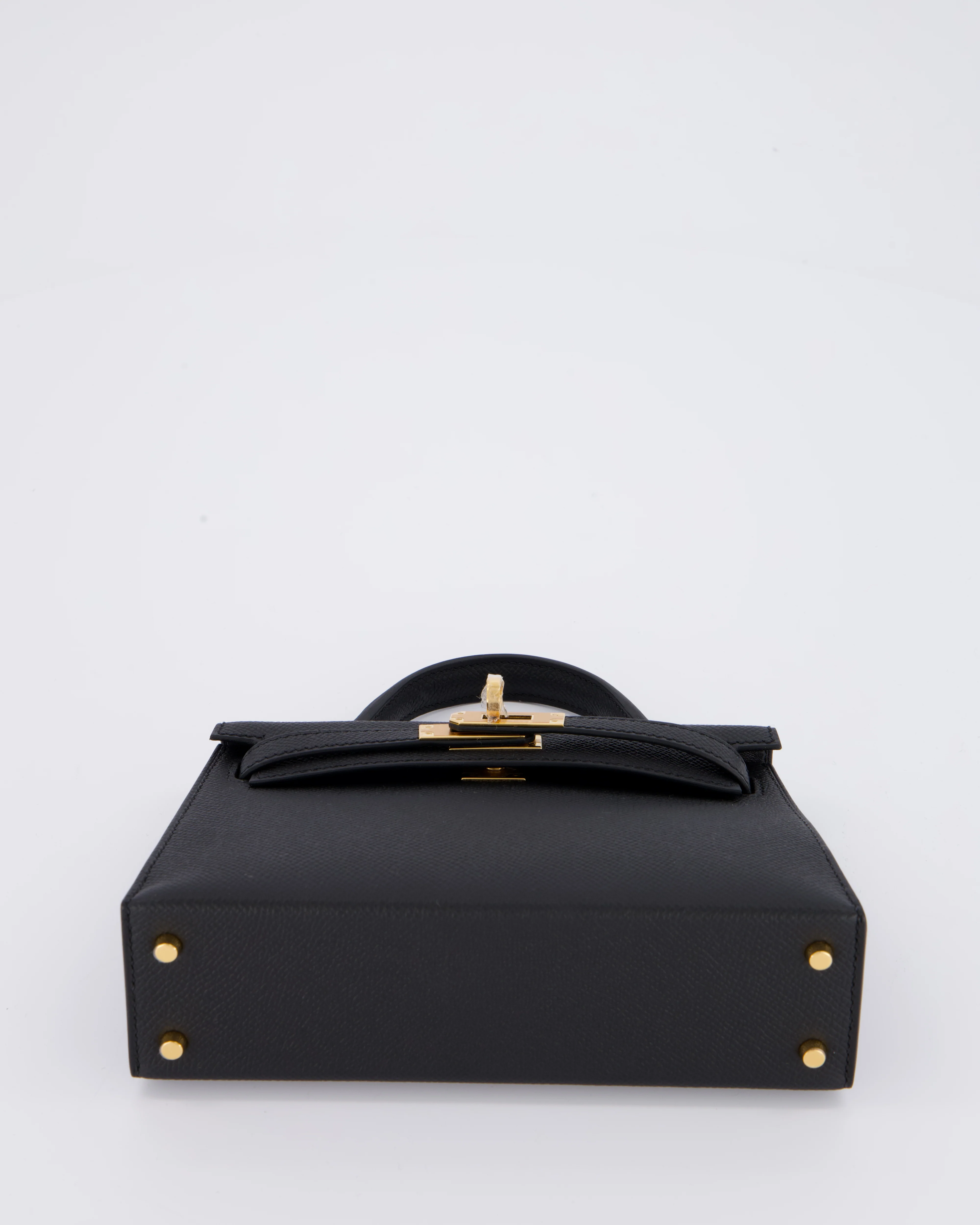 *HOT* Hermès Mini Kelly II 20 Bag in Noir Epsom Leather with Gold Hardware - Image 18