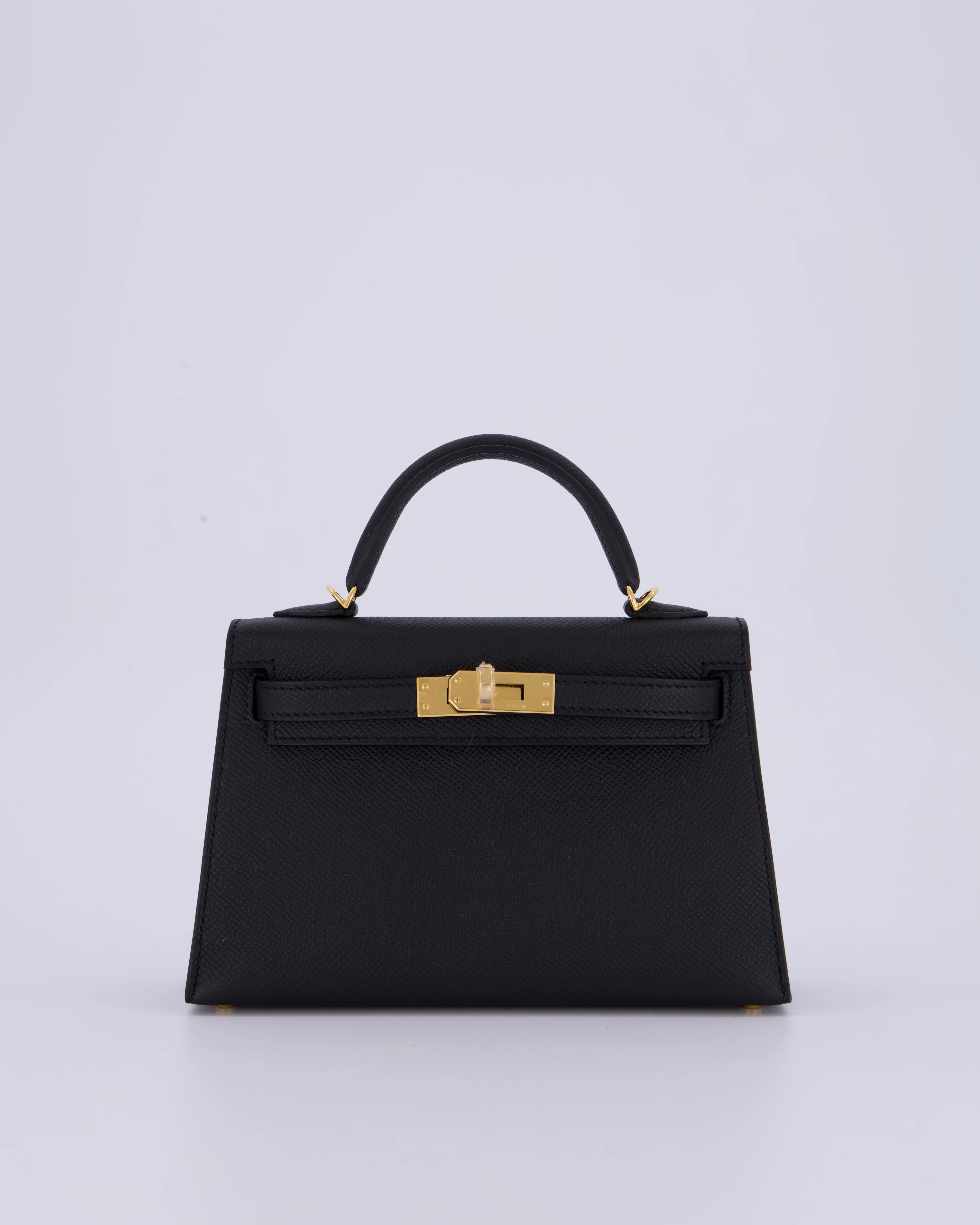 *HOT* Hermès Mini Kelly II 20 Bag in Noir Epsom Leather with Gold Hardware - Image 2