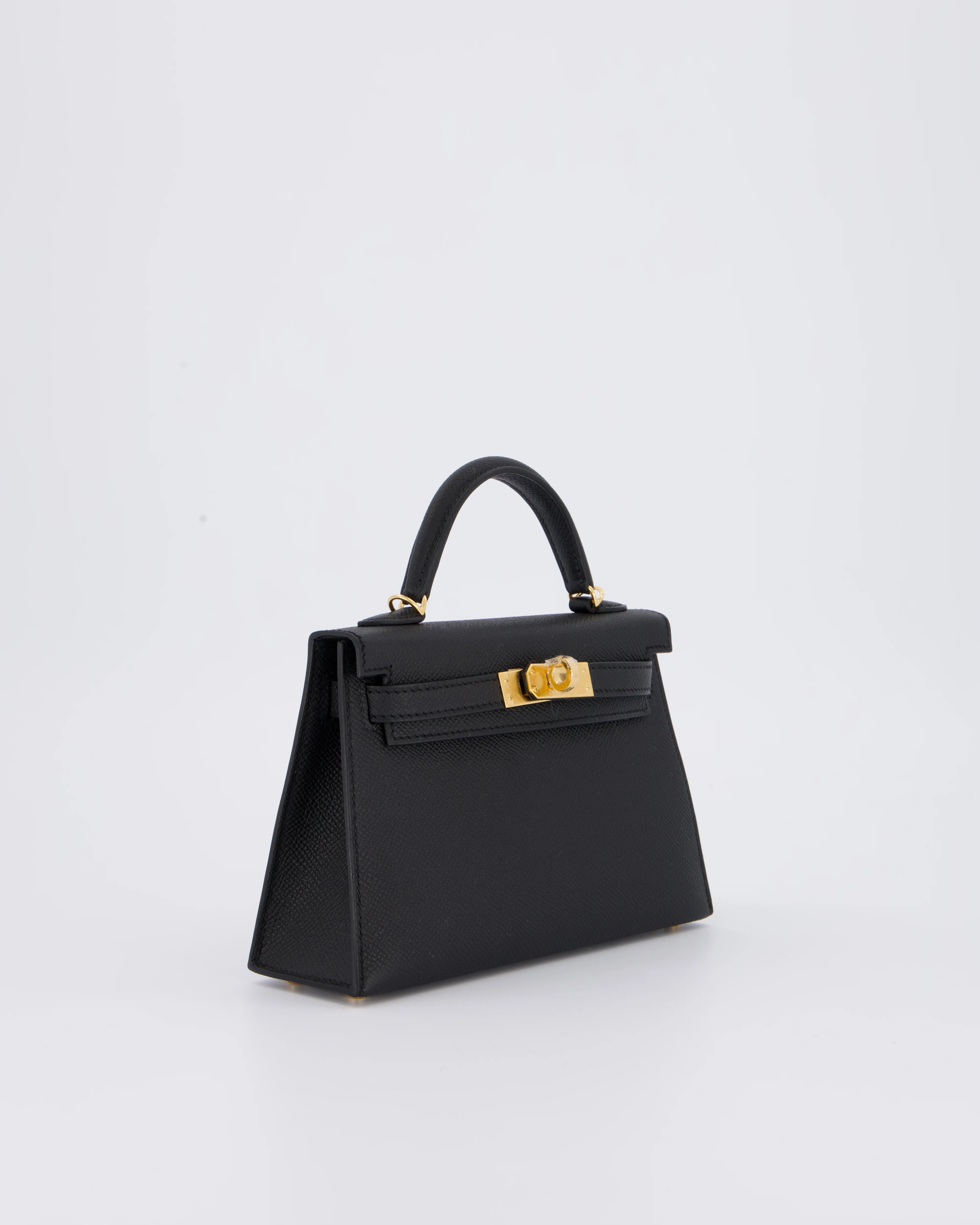 *HOT* Hermès Mini Kelly II 20 Bag in Noir Epsom Leather with Gold Hardware - Image 23