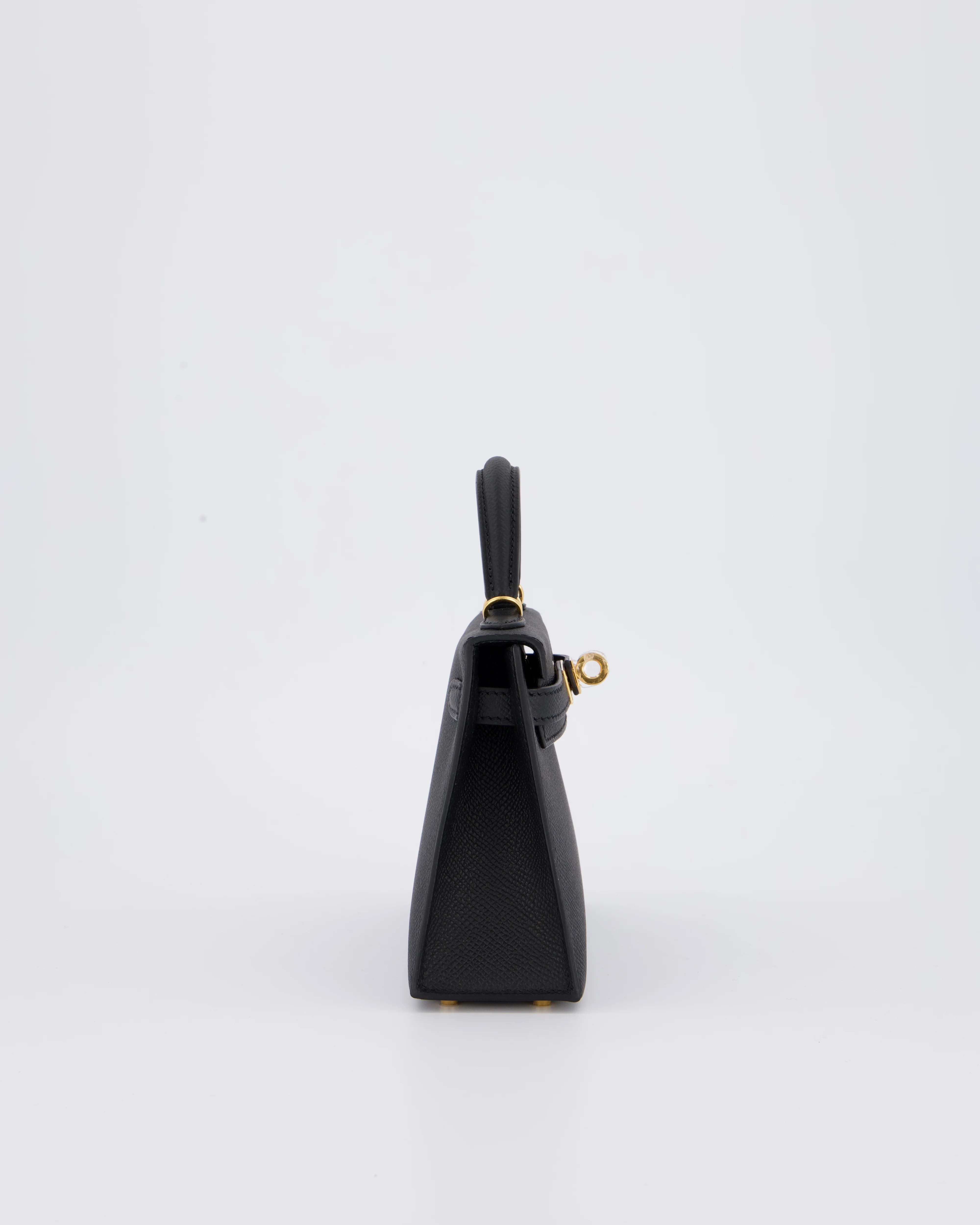 *HOT* Hermès Mini Kelly II 20 Bag in Noir Epsom Leather with Gold Hardware - Image 5