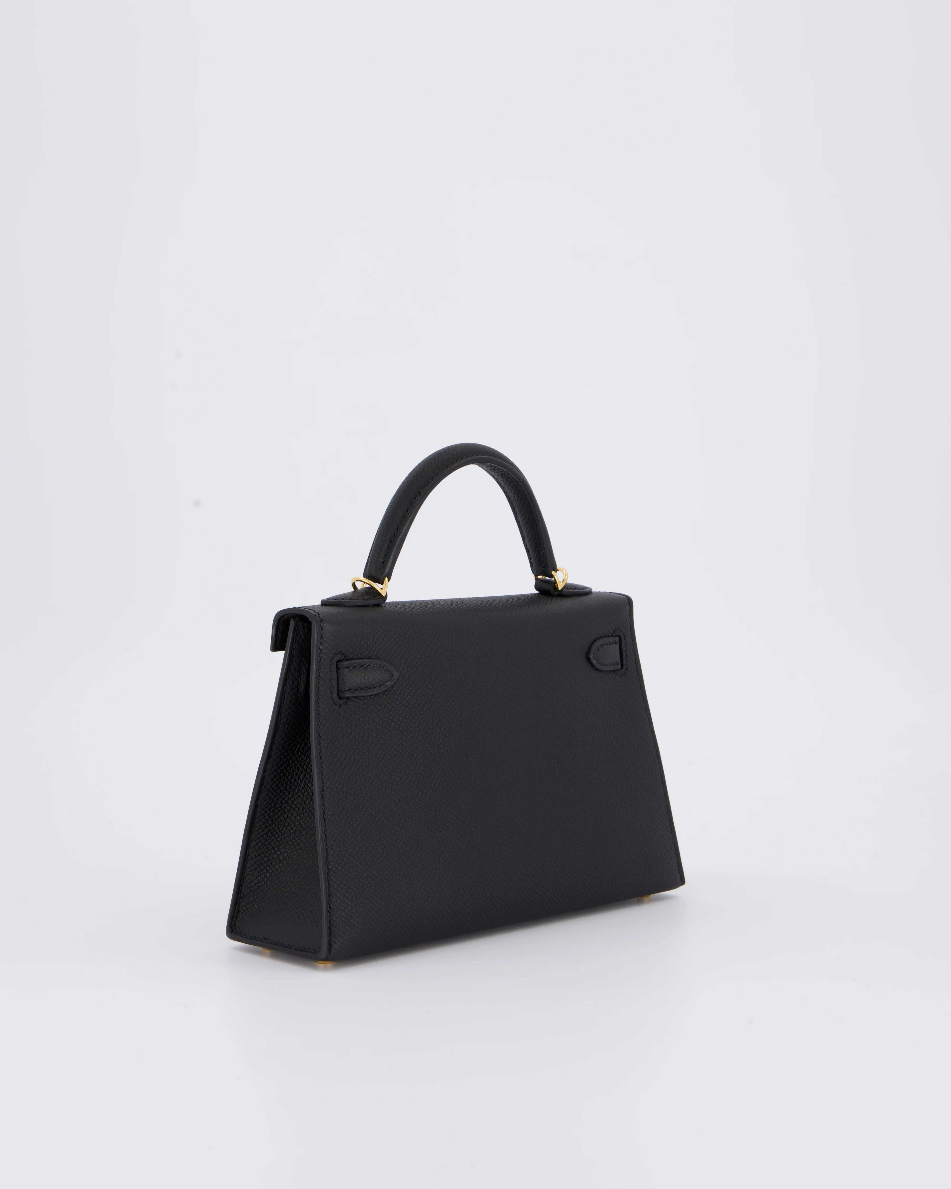 *HOT* Hermès Mini Kelly II 20 Bag in Noir Epsom Leather with Gold Hardware - Image 8