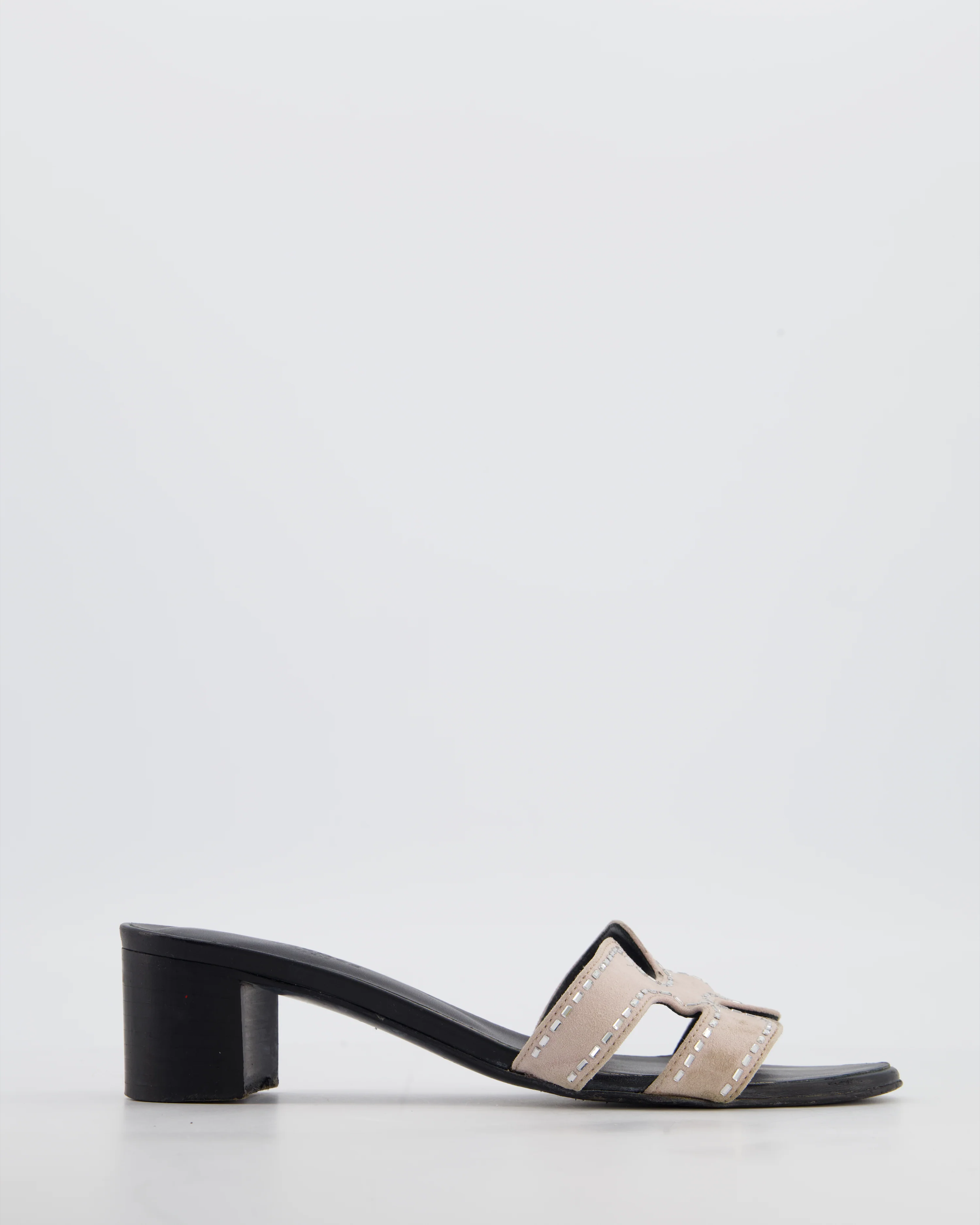Hermès Oasis Suede Sandals in Light Pink Size EU 38