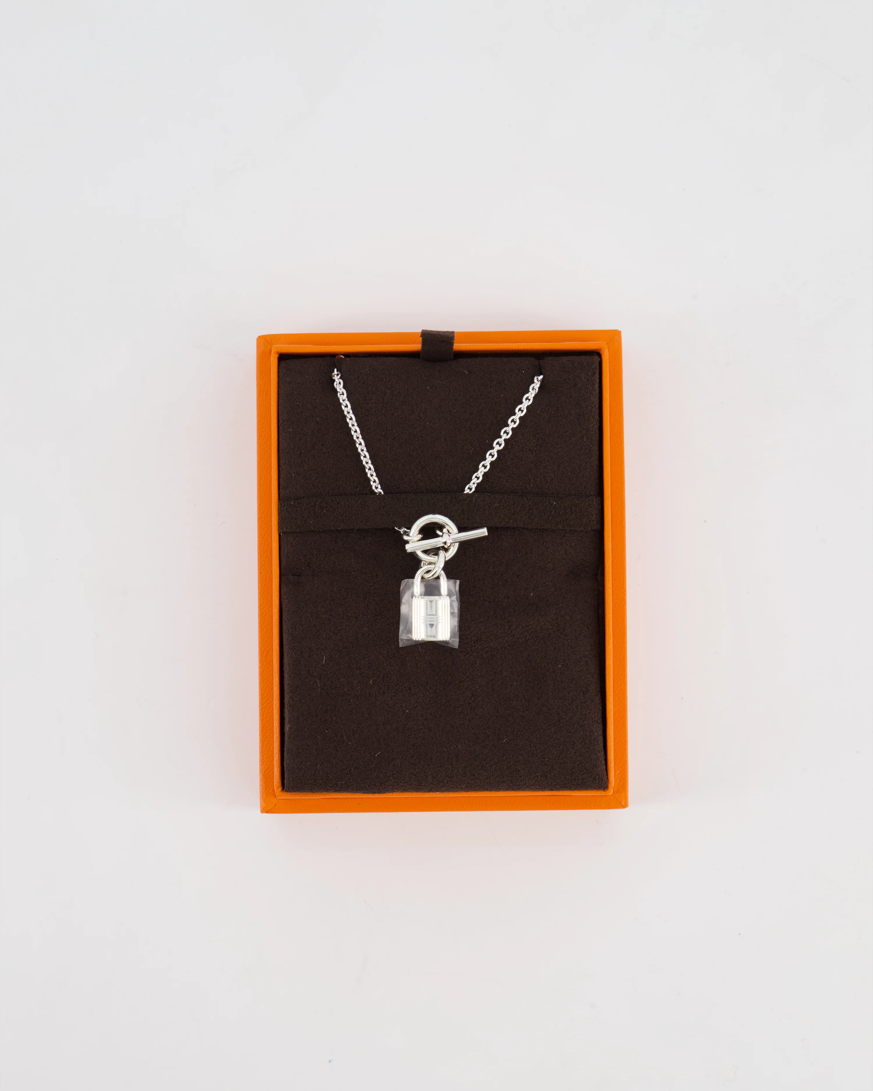 Hermès Palladium Kelly Cadenas Pendant Necklace