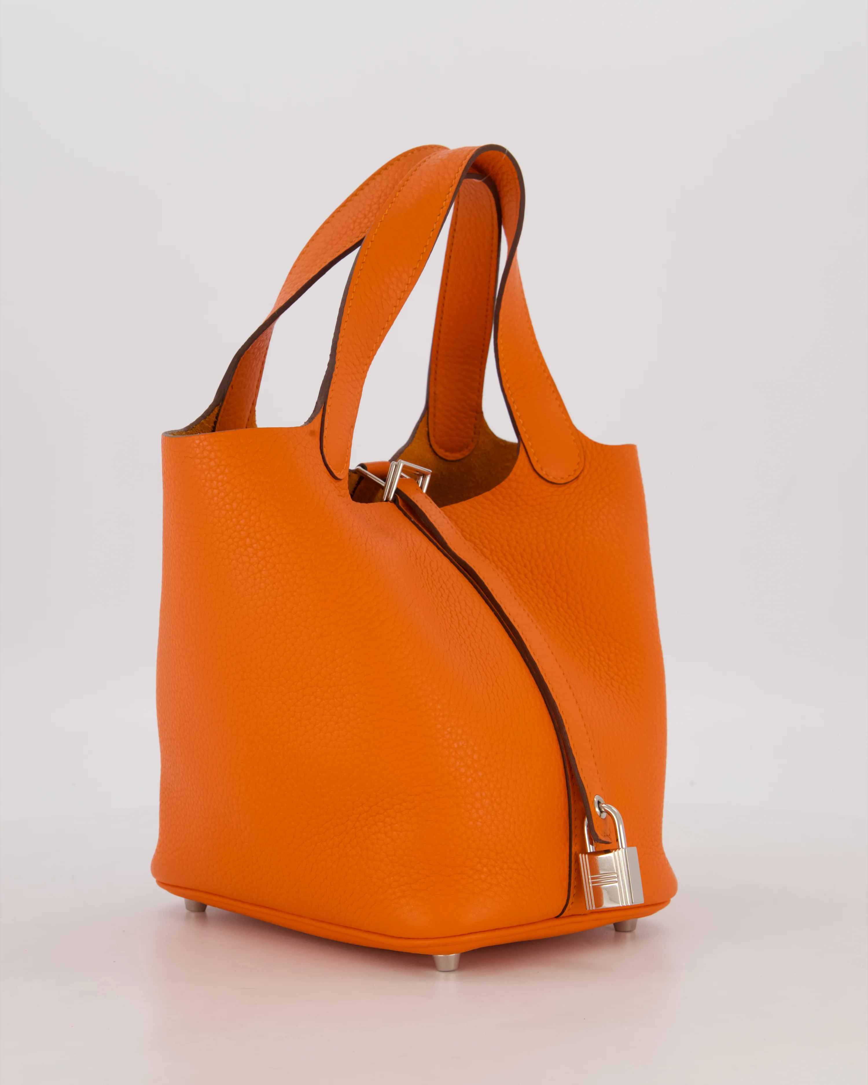 Hermès Picotin 18 Lock Bag in Feu Taurillon Clemence Leather with Palladium Hardware - Image 2