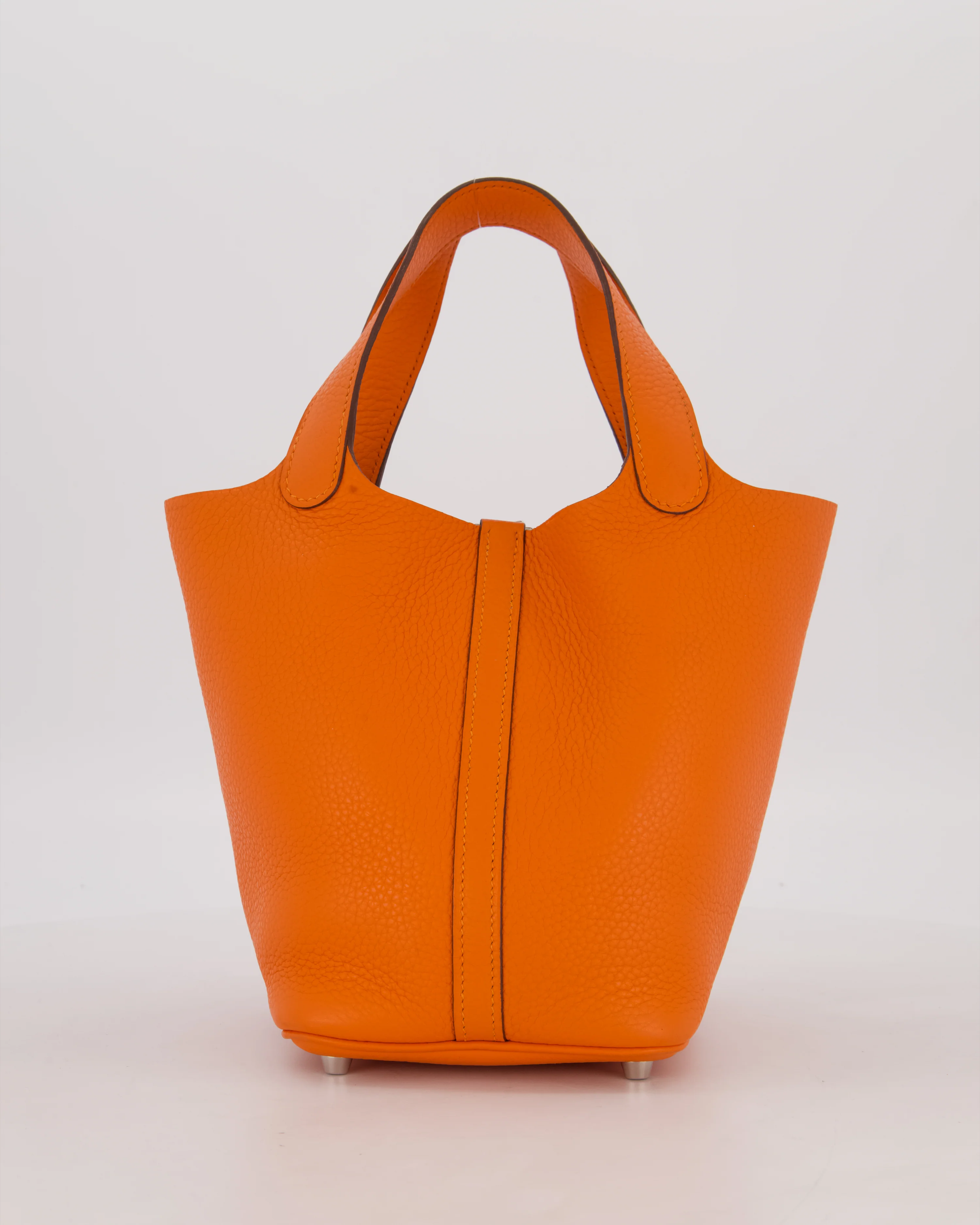 Hermès Picotin 18 Lock Bag in Feu Taurillon Clemence Leather with Palladium Hardware - Image 5