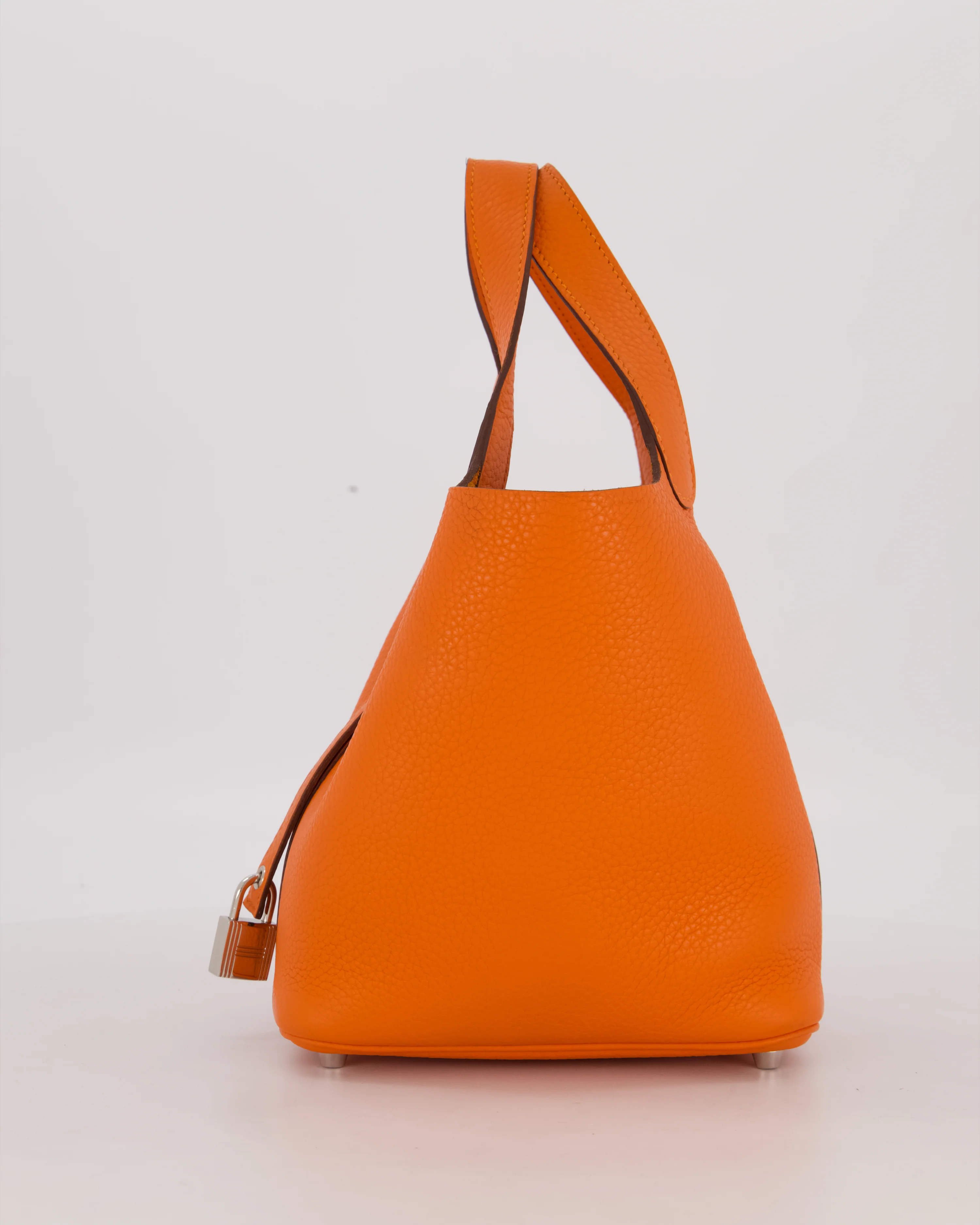 Hermès Picotin 18 Lock Bag in Feu Taurillon Clemence Leather with Palladium Hardware - Image 7