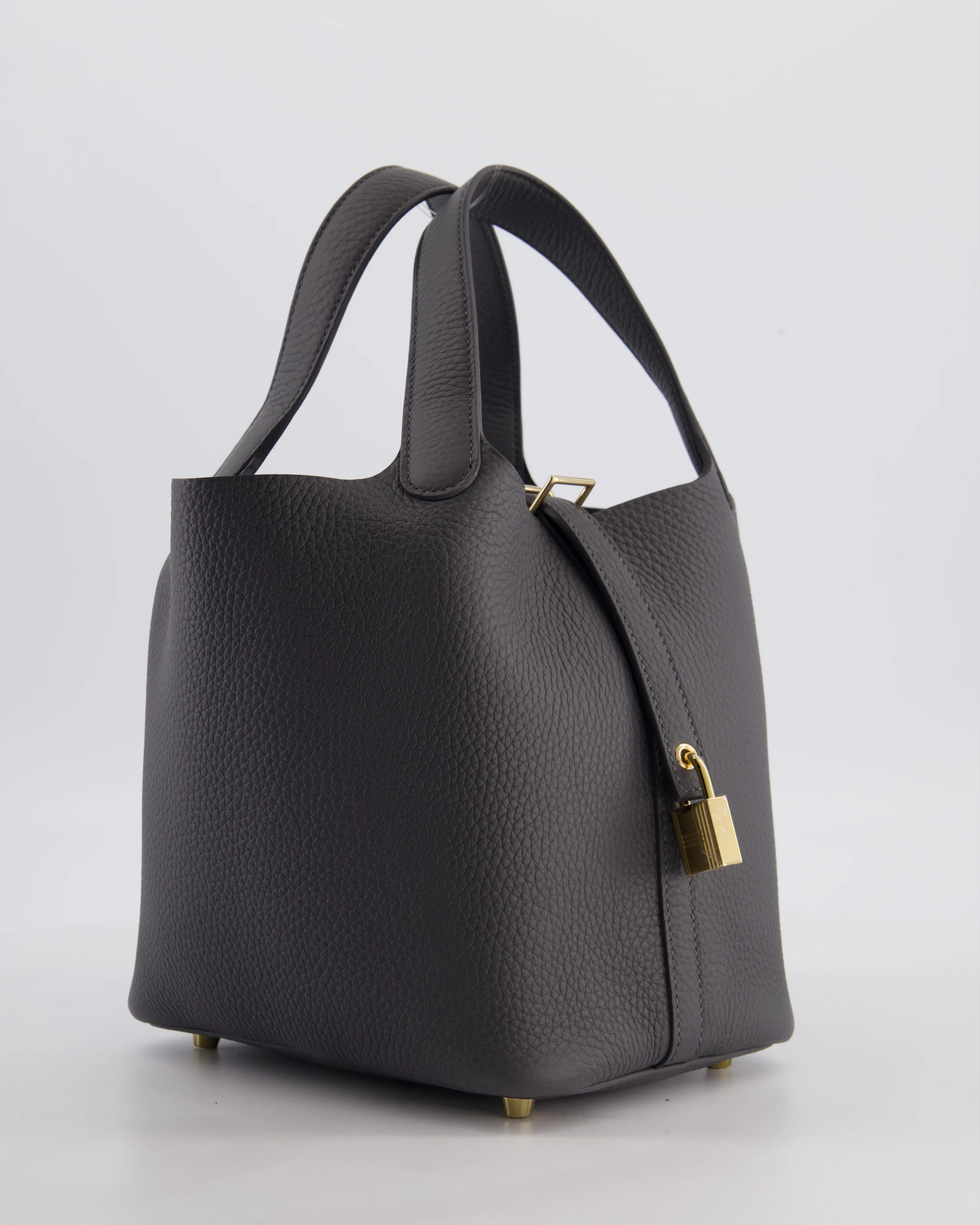 Hermès Picotin Lock 18 Bag in Ardoise Clemence Leather with Permabrass Hardware - Image 2