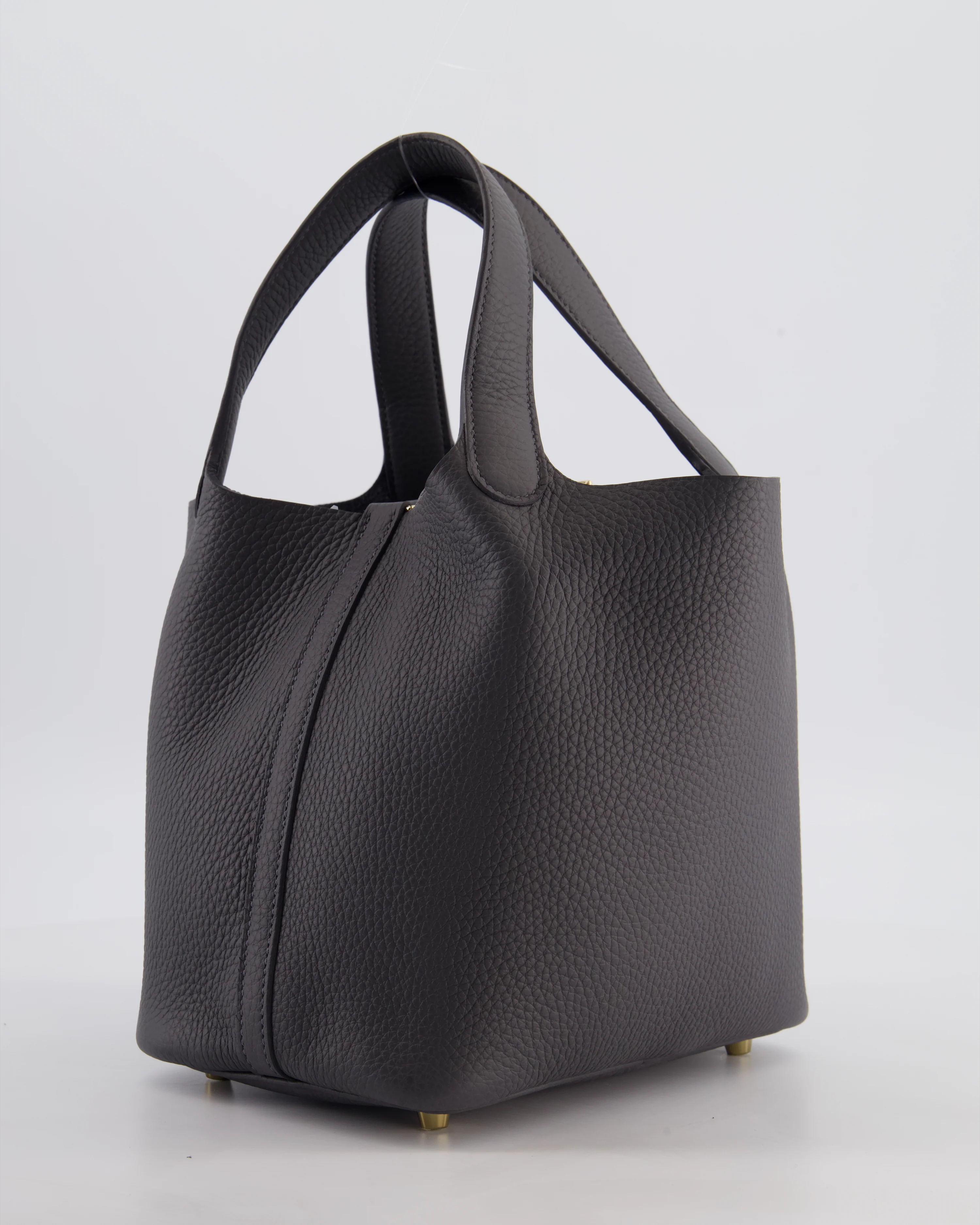 Hermès Picotin Lock 18 Bag in Ardoise Clemence Leather with Permabrass Hardware - Image 4