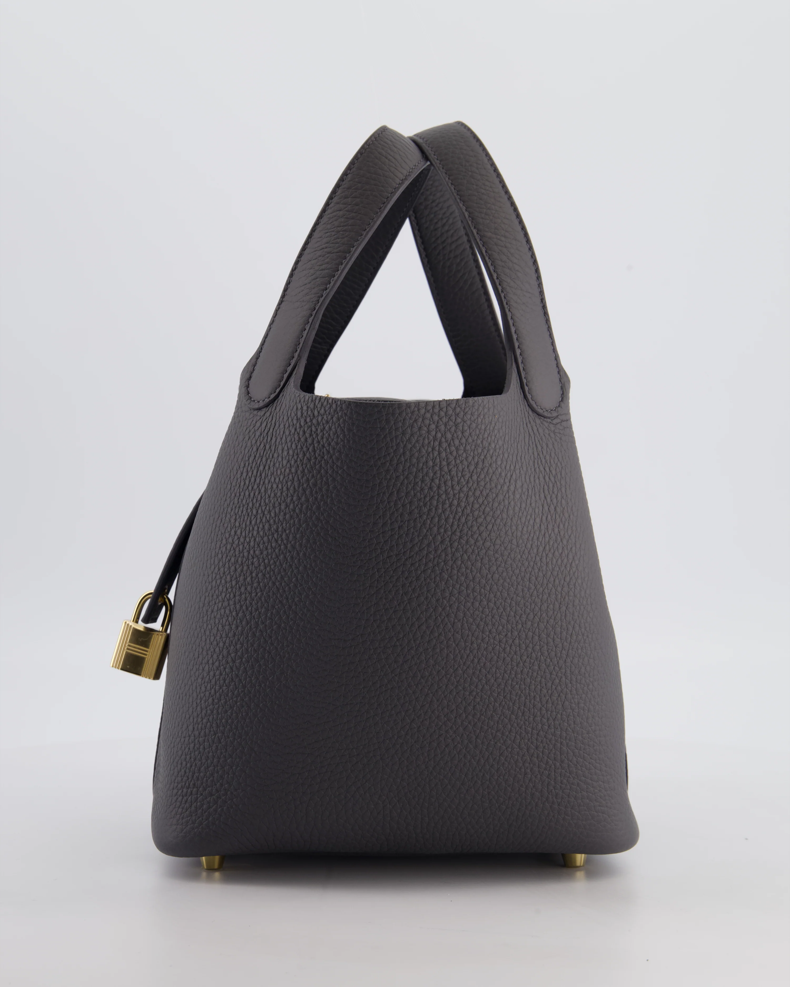 Hermès Picotin Lock 18 Bag in Ardoise Clemence Leather with Permabrass Hardware - Image 7