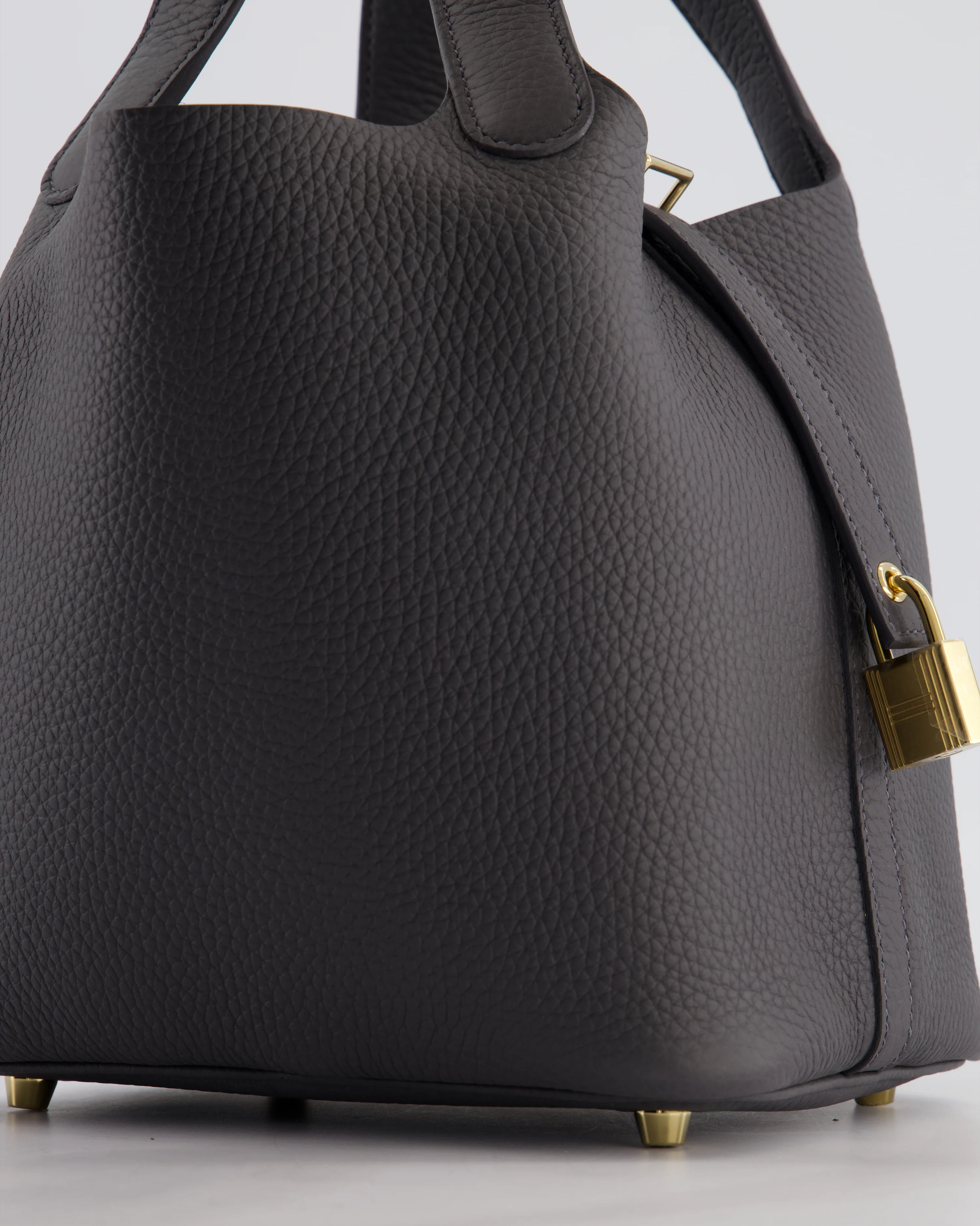 Hermès Picotin Lock 18 Bag in Ardoise Clemence Leather with Permabrass Hardware - Image 9