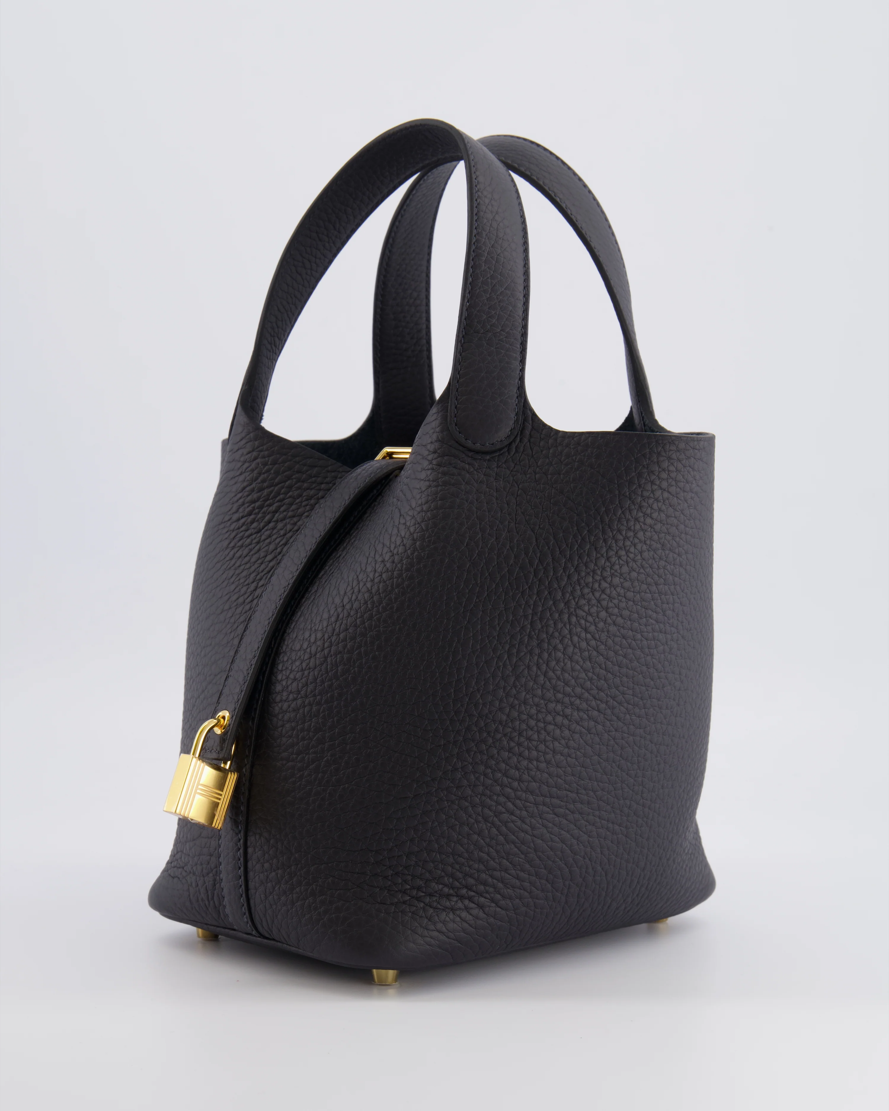 Hermès Picotin Lock 18 Bag in Caban Clemence Leather with Gold Hardware - Image 3