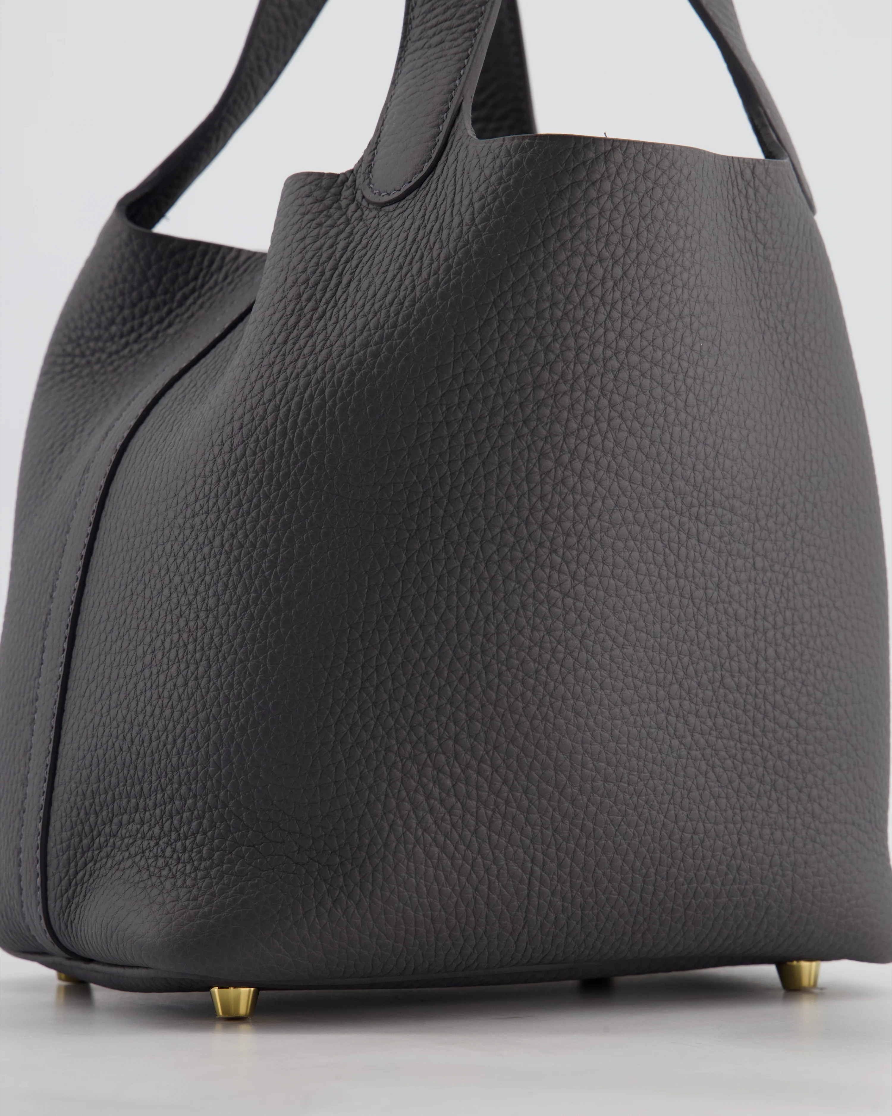 Hermès Picotin Lock 18 Bag in Ardoise Clemence Leather with Permabrass Hardware - Image 11