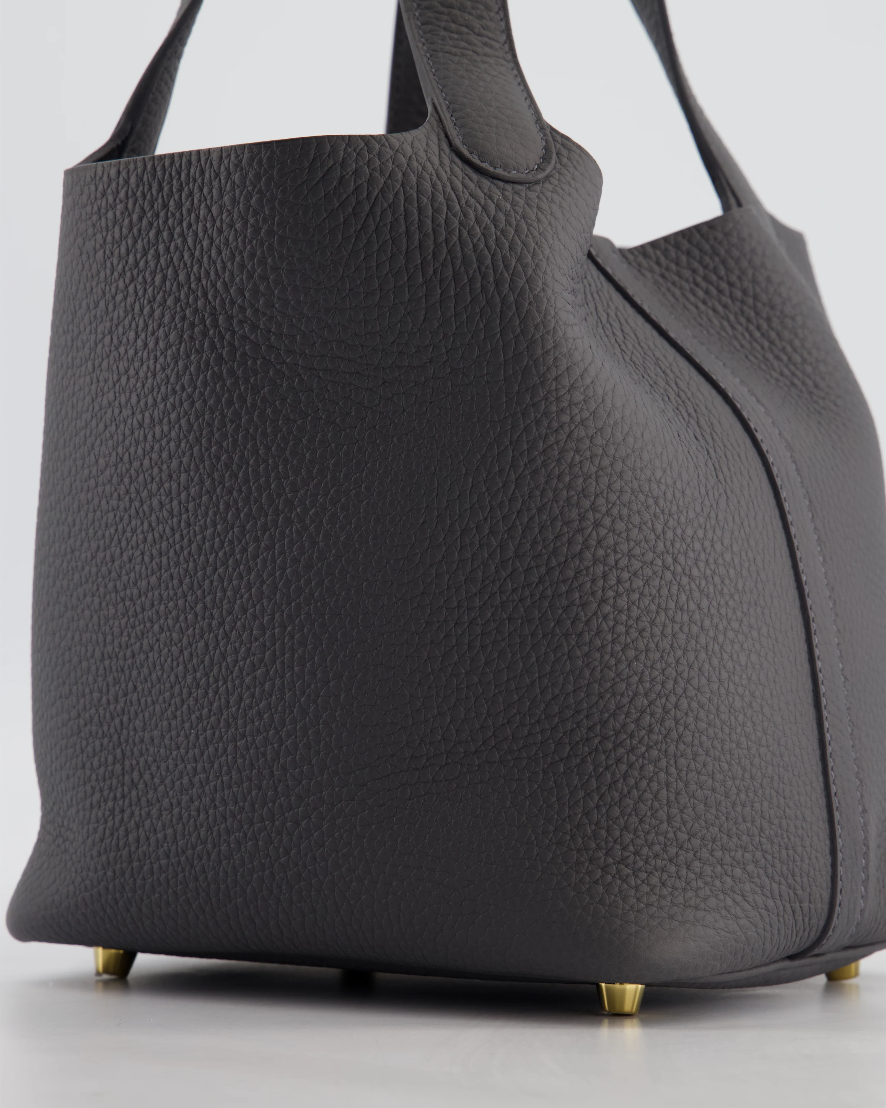 Hermès Picotin Lock 18 Bag in Ardoise Clemence Leather with Permabrass Hardware - Image 12