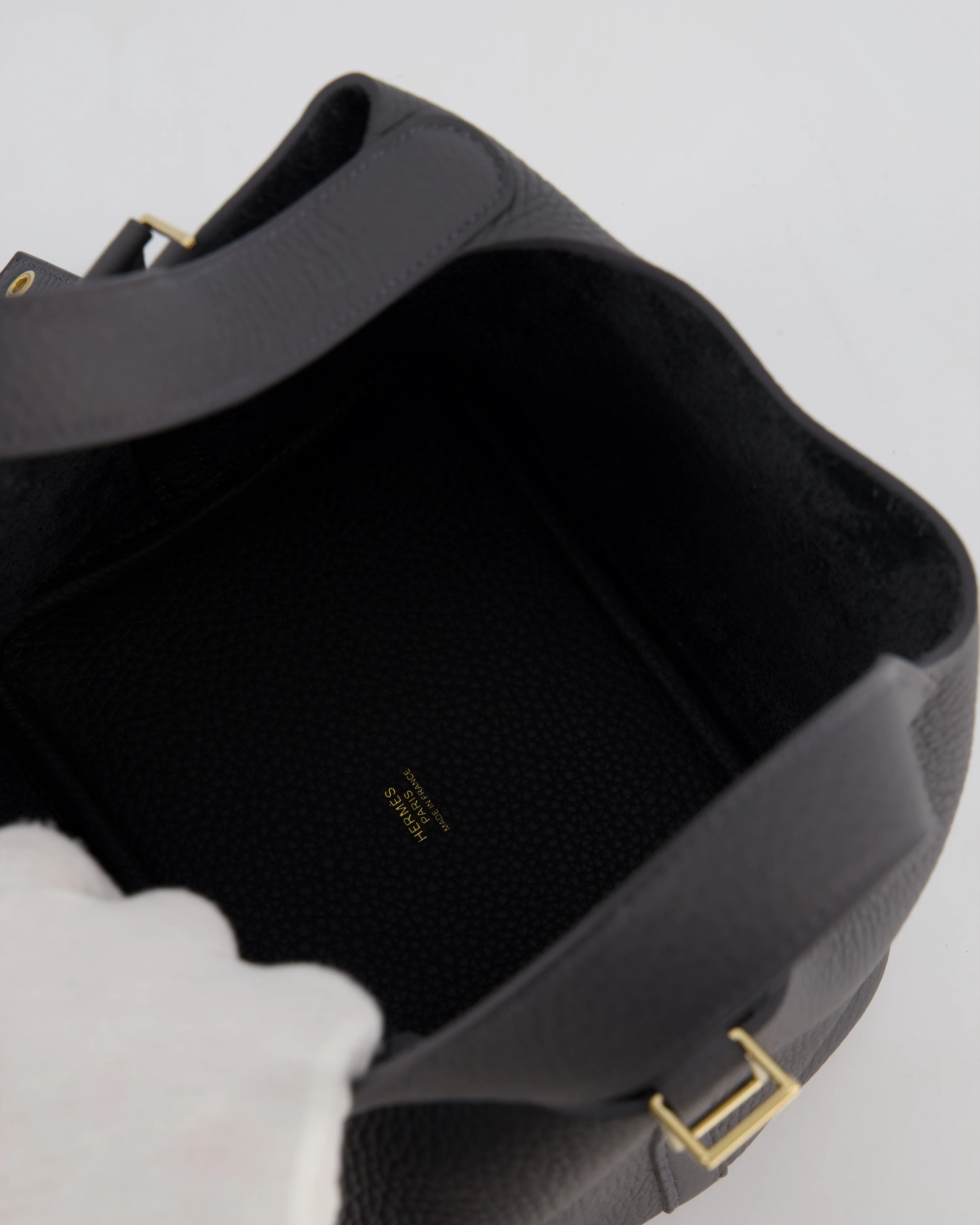 Hermès Picotin Lock 18 Bag in Ardoise Clemence Leather with Permabrass Hardware - Image 14