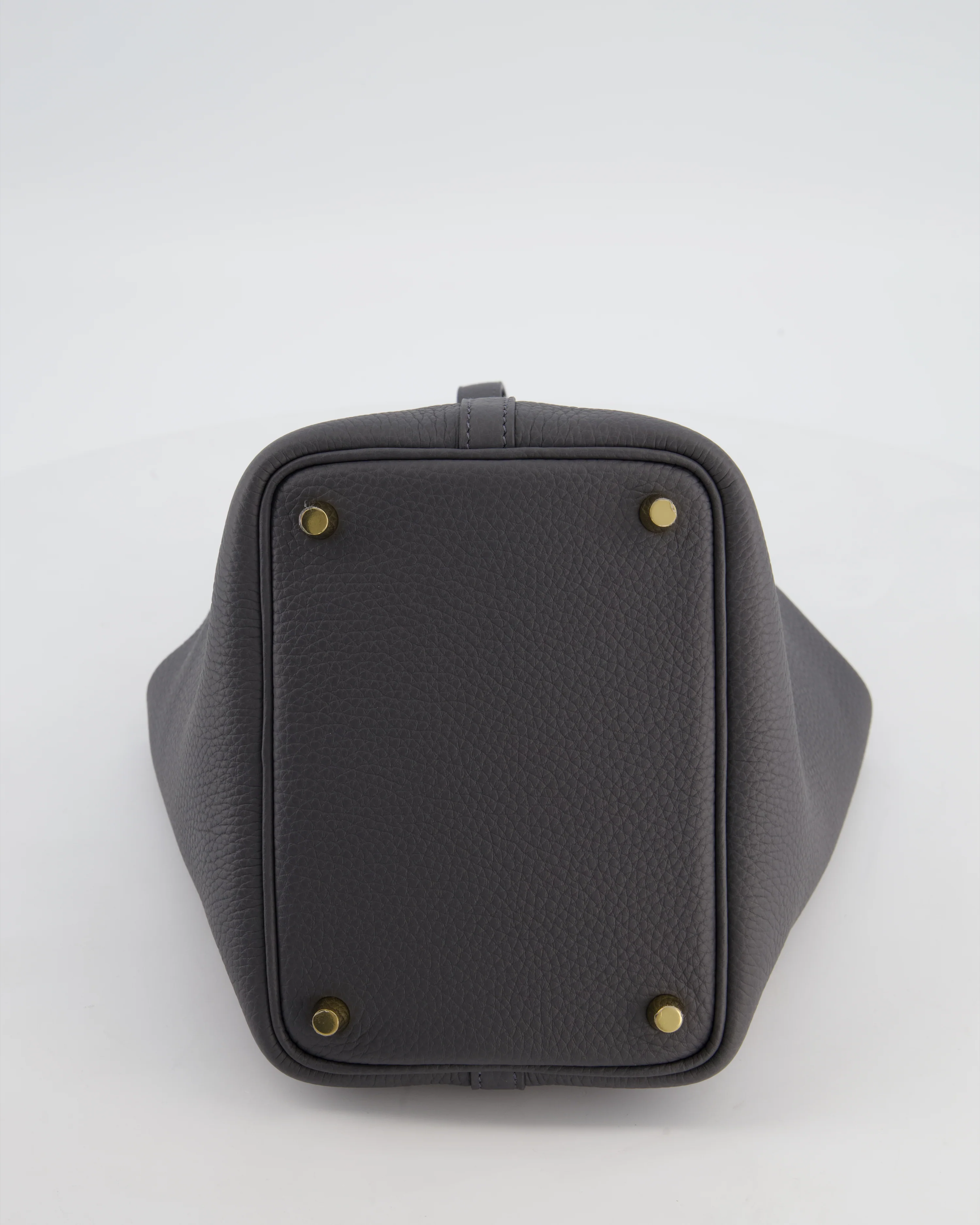 Hermès Picotin Lock 18 Bag in Ardoise Clemence Leather with Permabrass Hardware - Image 18