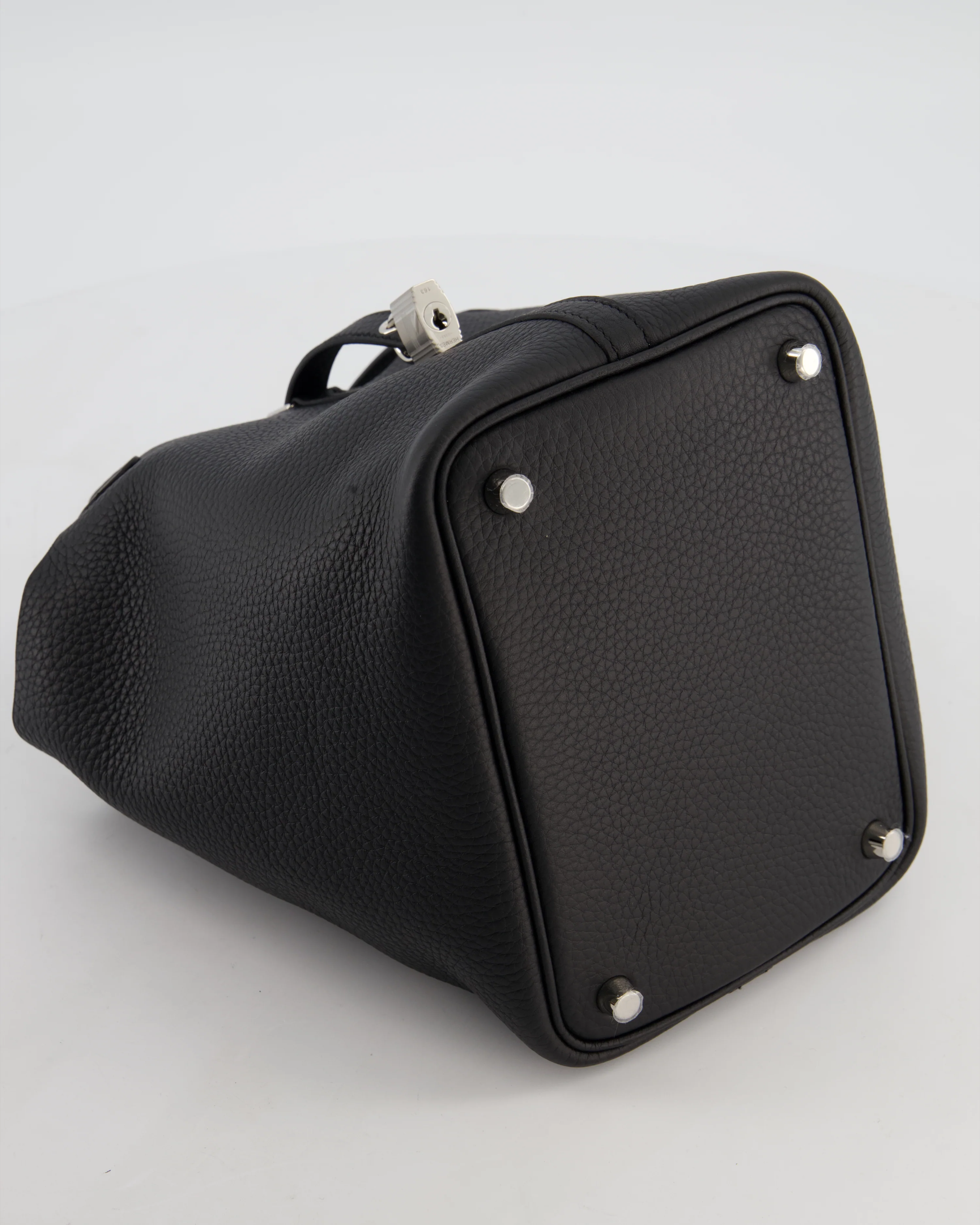 Hermès Picotin Lock 18 Bag in Noir Taurillon Clemence Leather with Palladium Hardware - Image 12