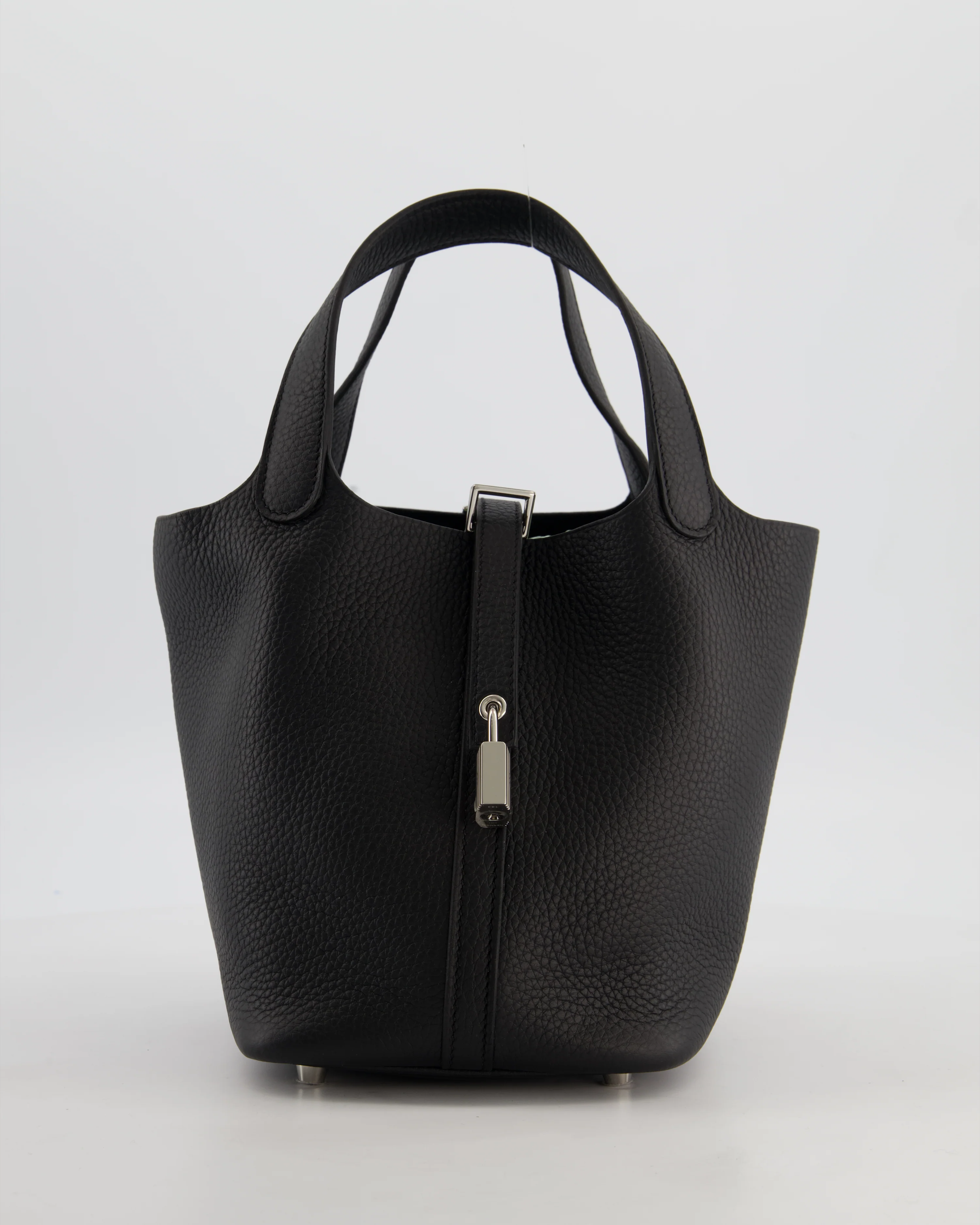 Hermès Picotin Lock 18 Bag in Noir Taurillon Clemence Leather with Palladium Hardware - Image 4