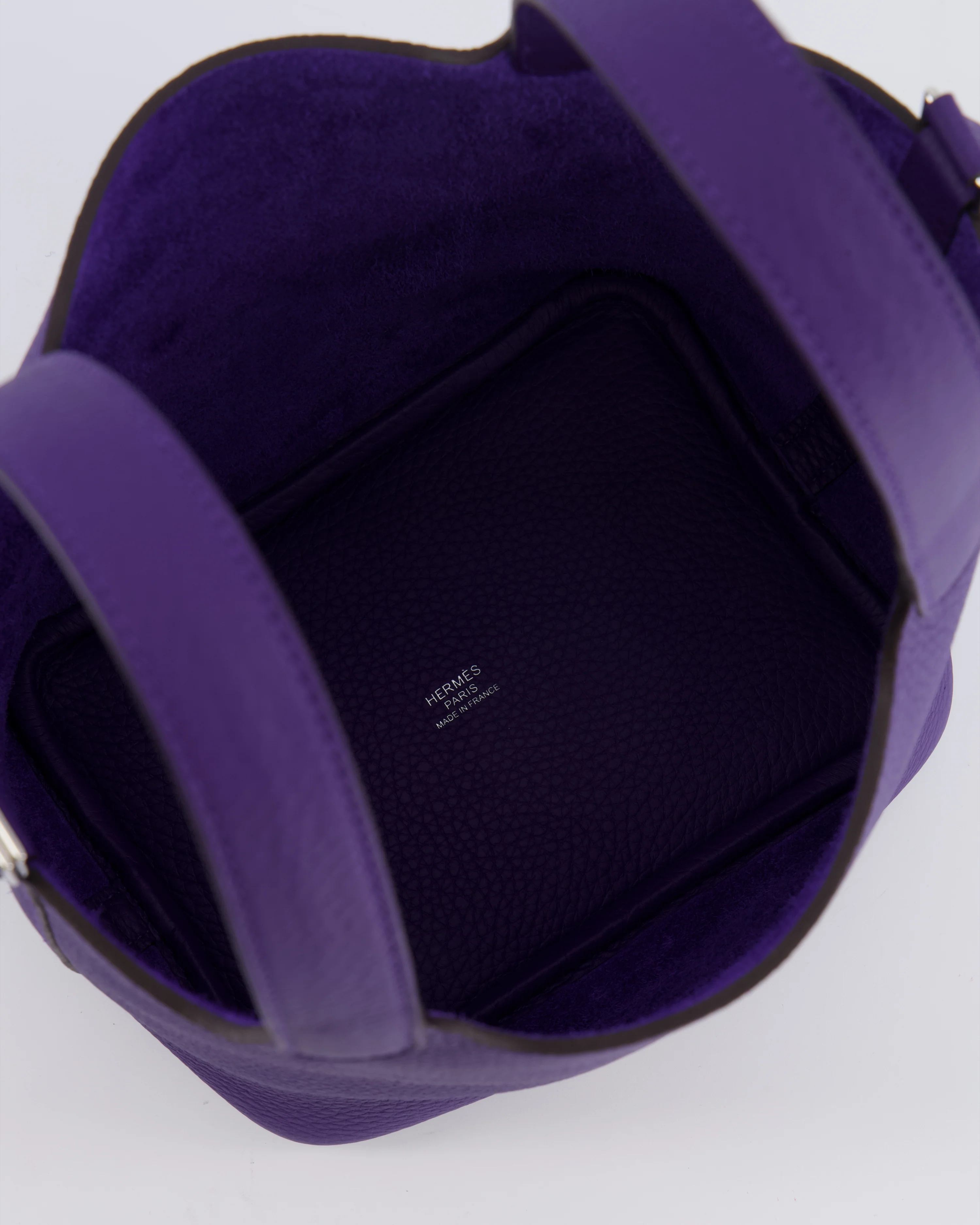 Hermès Picotin Lock 18 Bag in Purple Clemence Leather with Palladium Hardware - Image 14