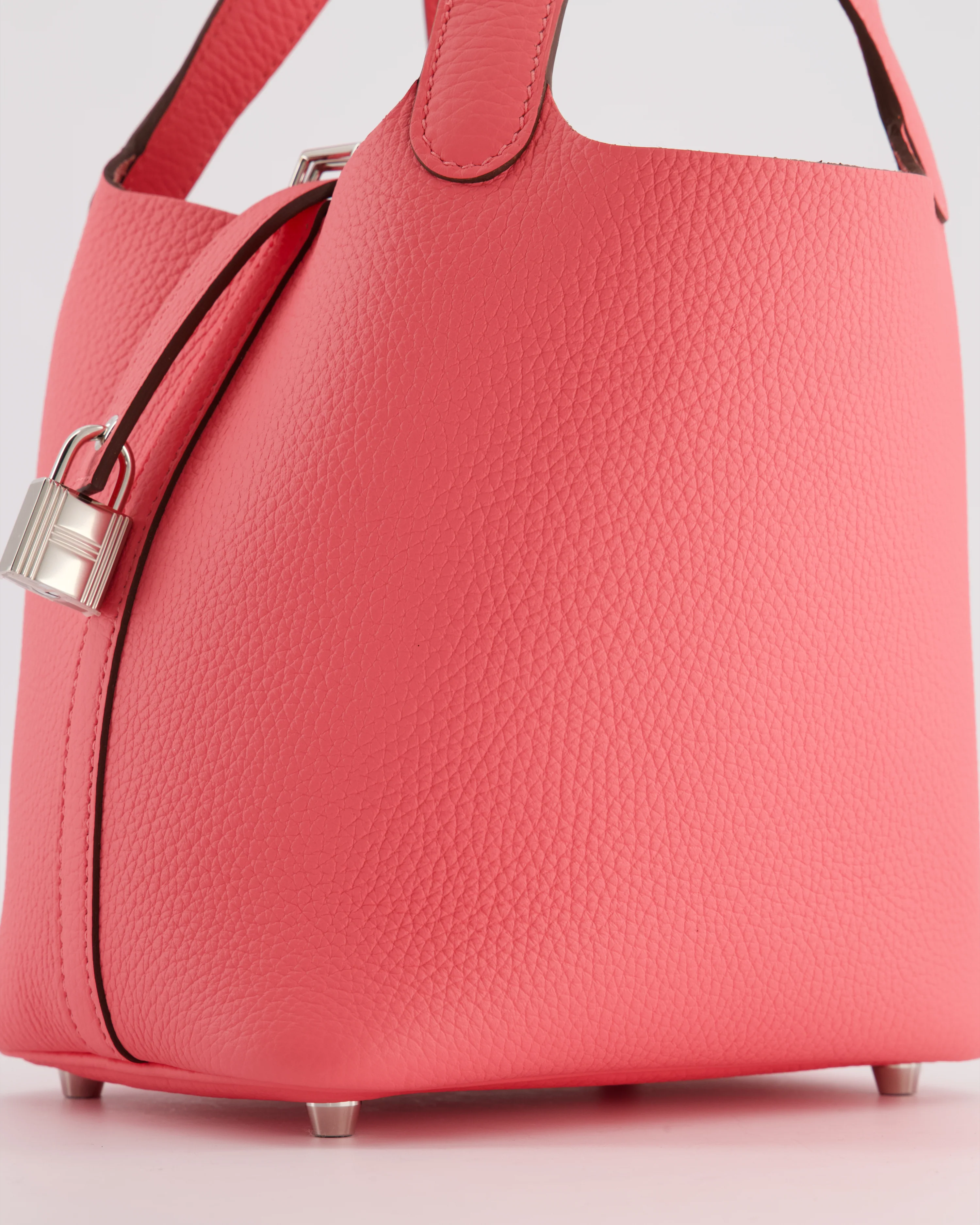Hermès Picotin Lock 18 Bag in Rose Azalee Clemence Leather with Palladium Hardware - Image 10