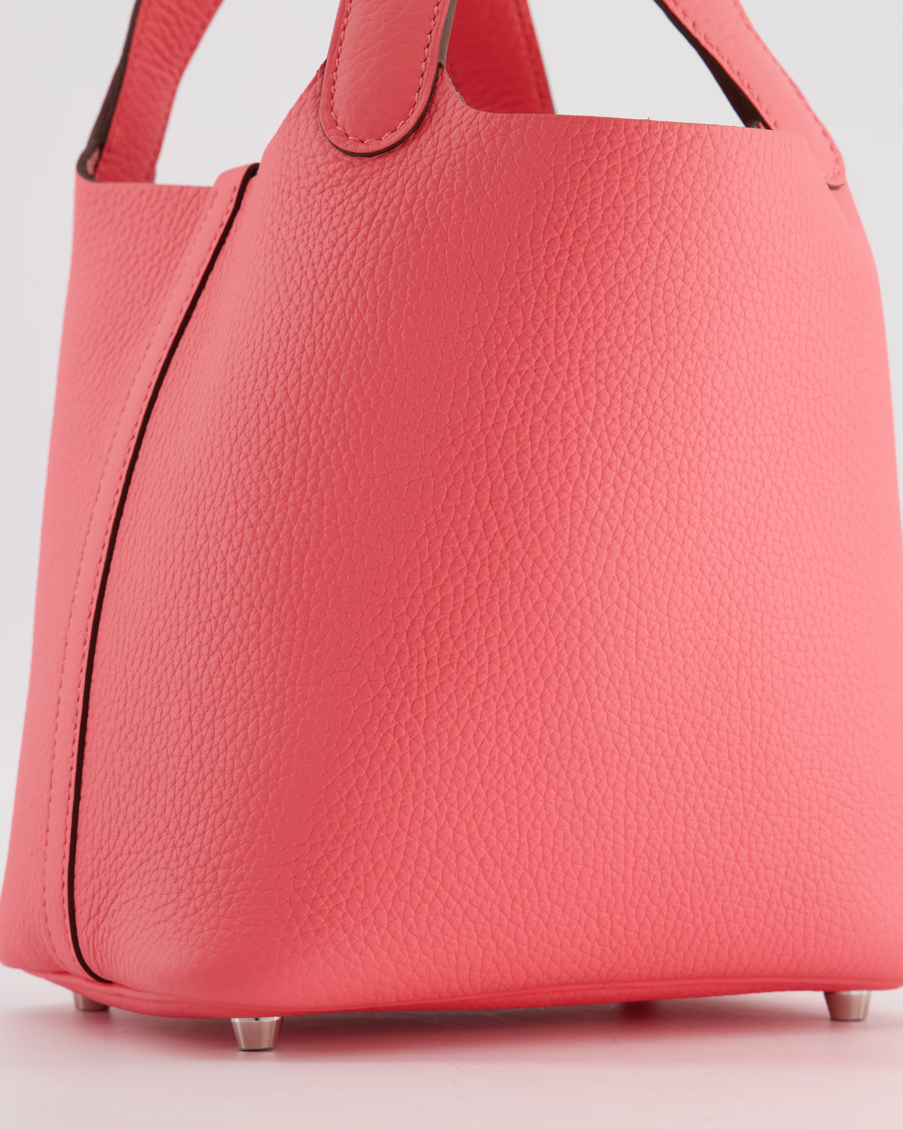 Hermès Picotin Lock 18 Bag in Rose Azalee Clemence Leather with Palladium Hardware - Image 11