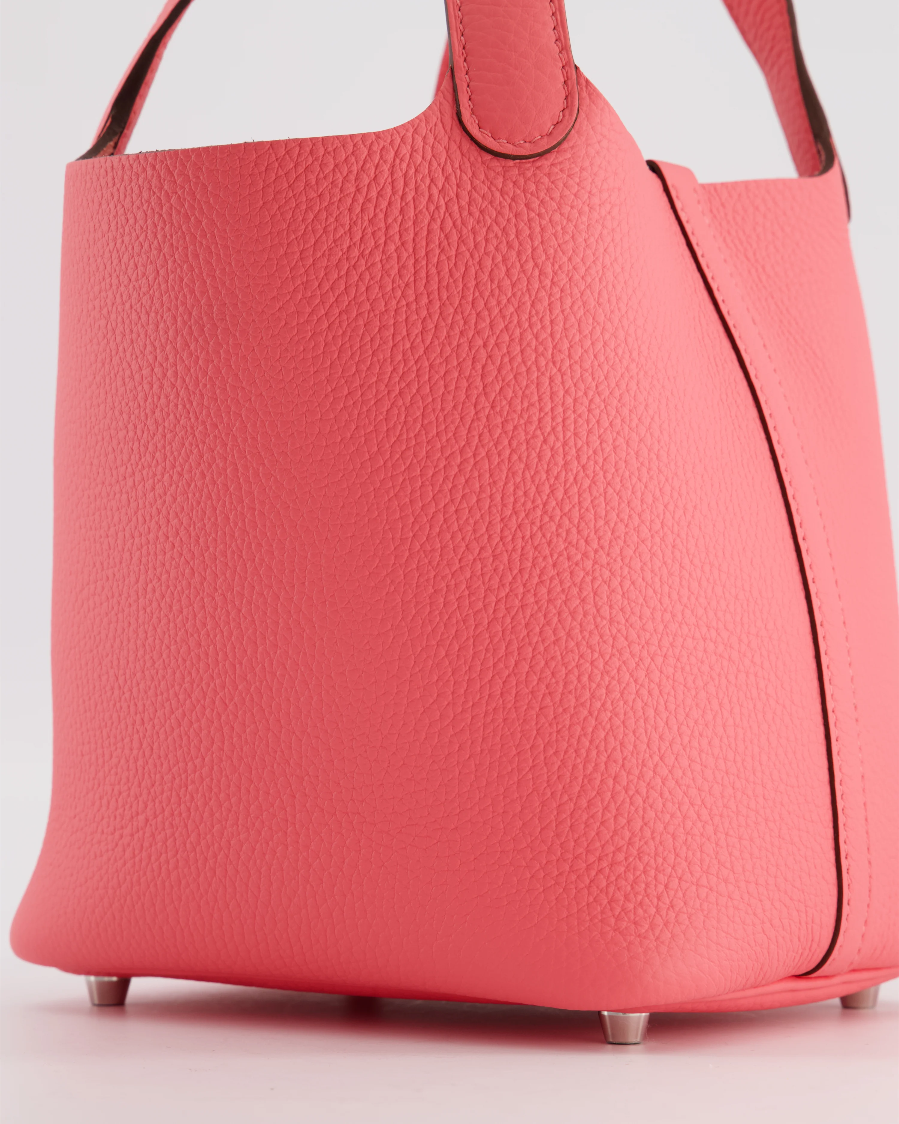 Hermès Picotin Lock 18 Bag in Rose Azalee Clemence Leather with Palladium Hardware - Image 12