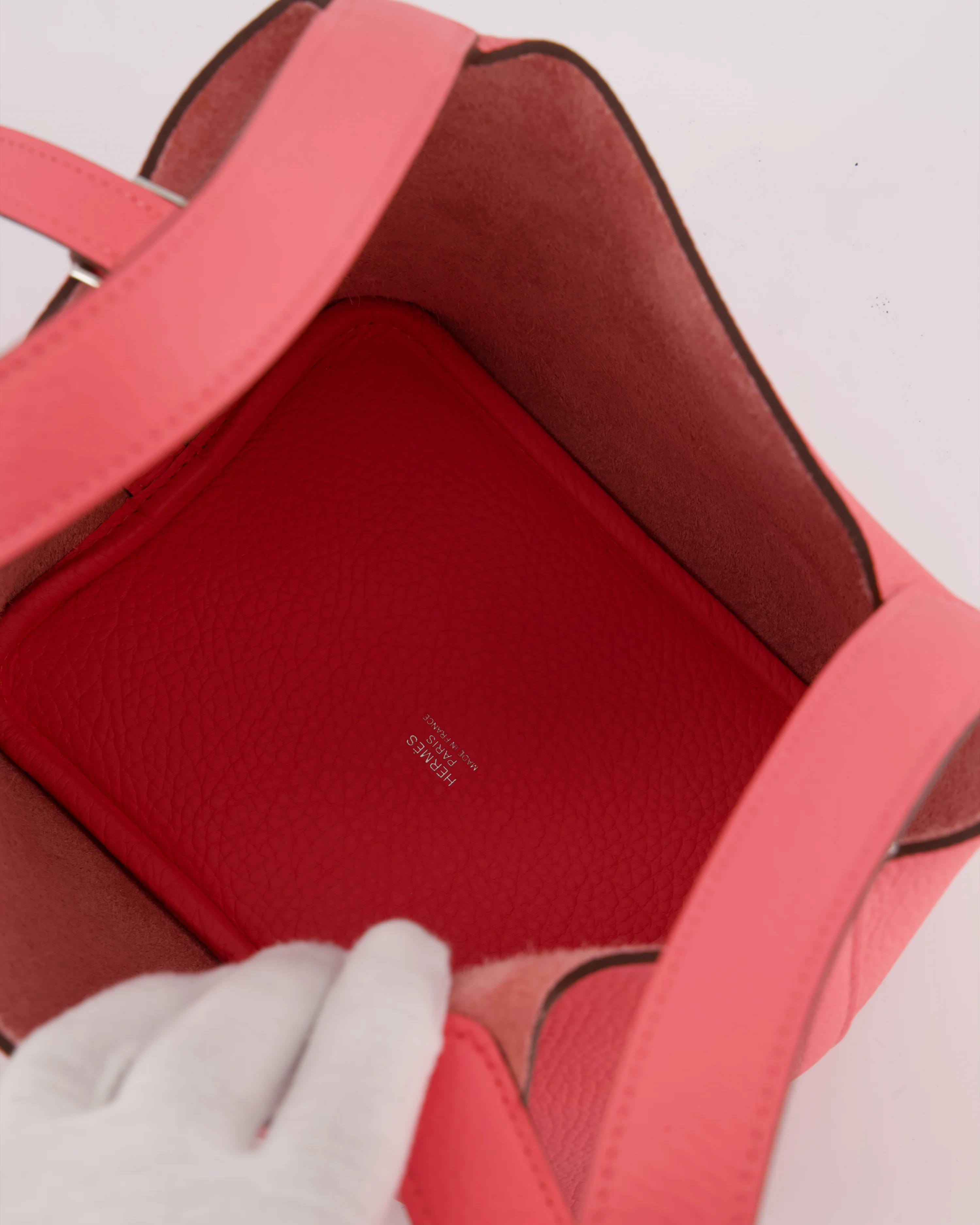 Hermès Picotin Lock 18 Bag in Rose Azalee Clemence Leather with Palladium Hardware - Image 18